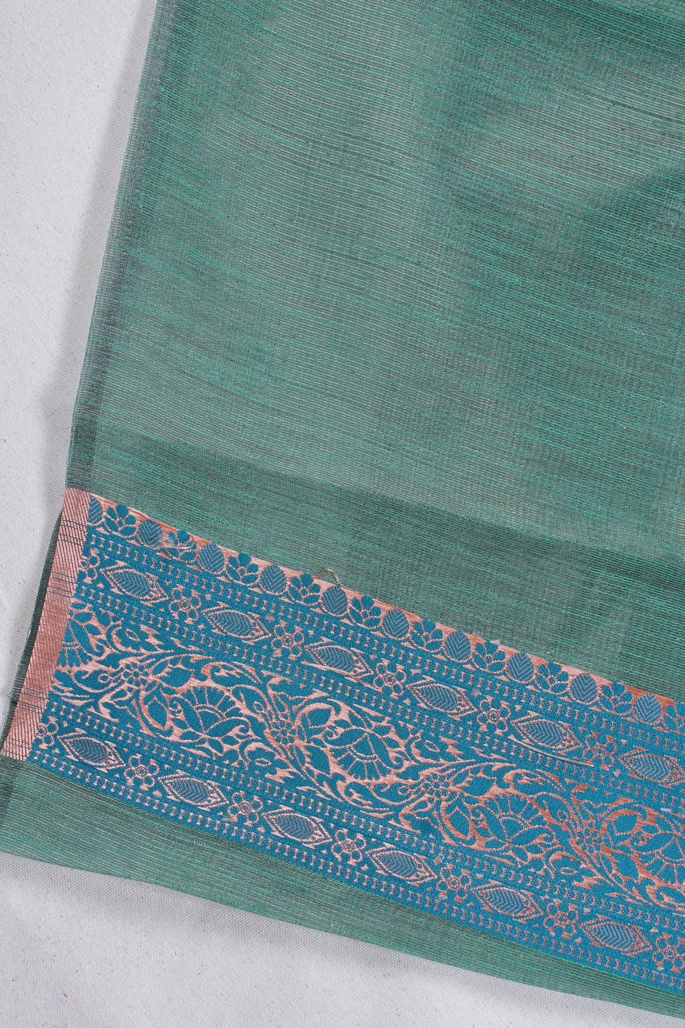 Green Banarasi Copper Buta Saree
