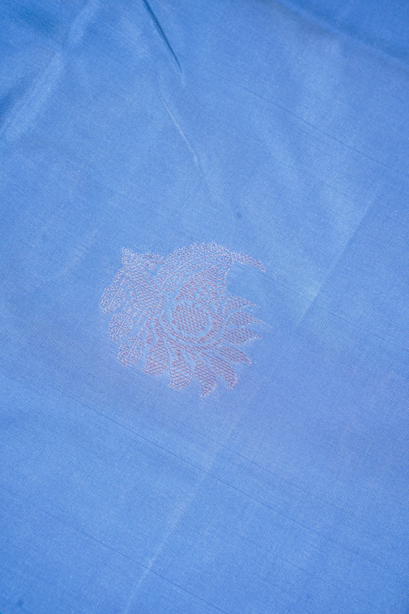 Light Blue Banarasi Silk Saree with Buta Work