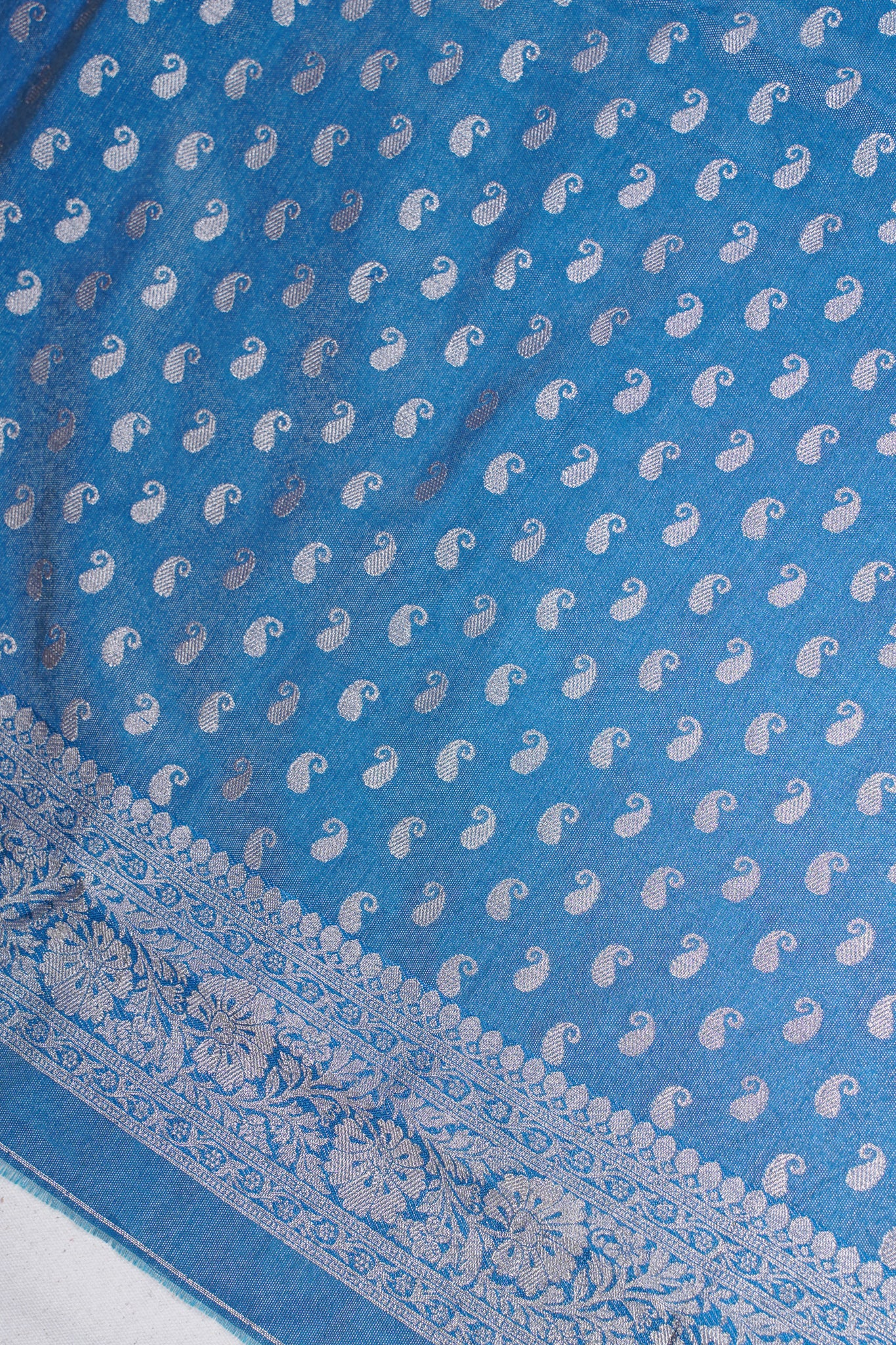 Blue Tissue Silk Saree
