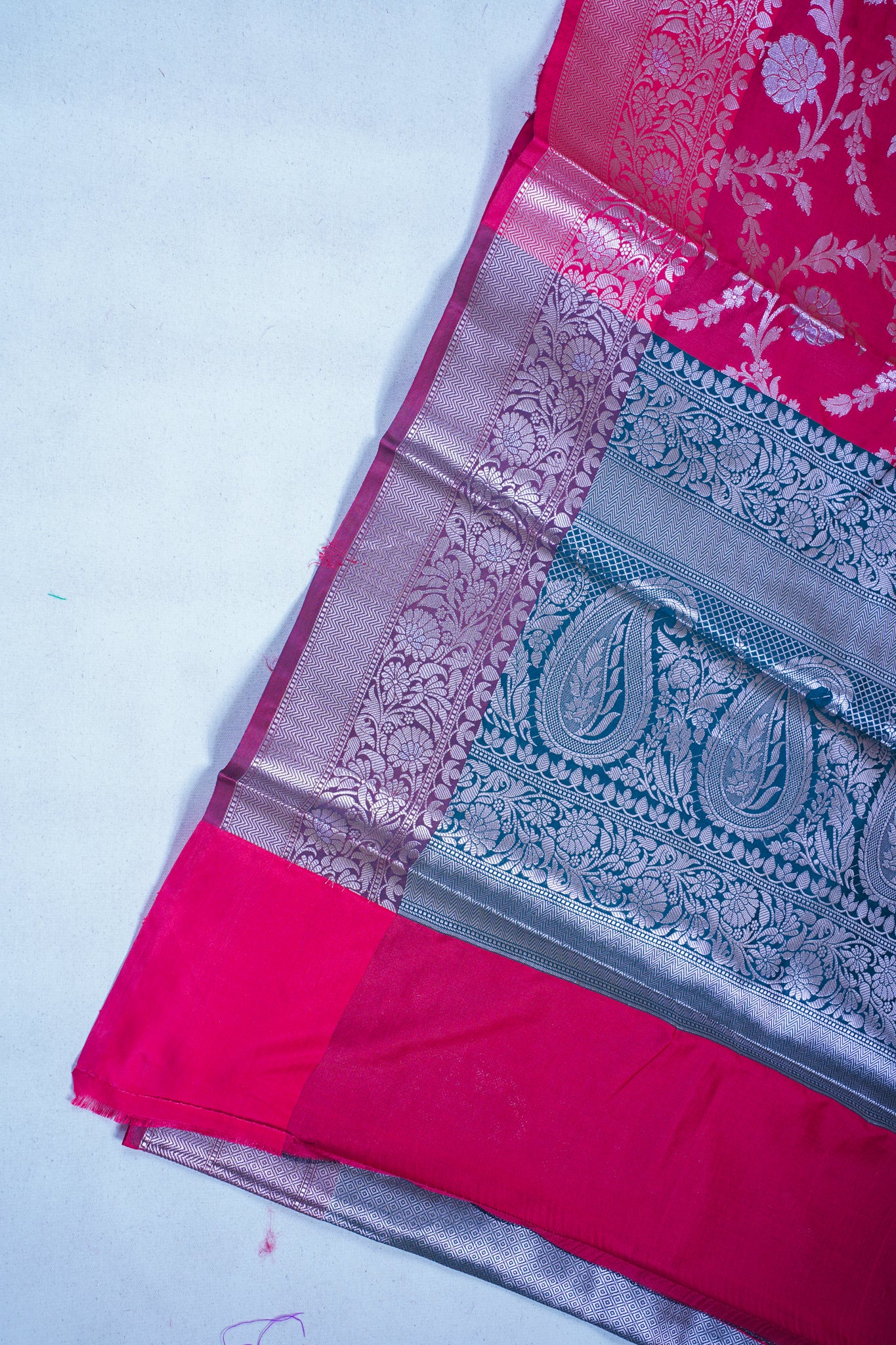 Red Banarasi Katan Alfi Jaal Saree