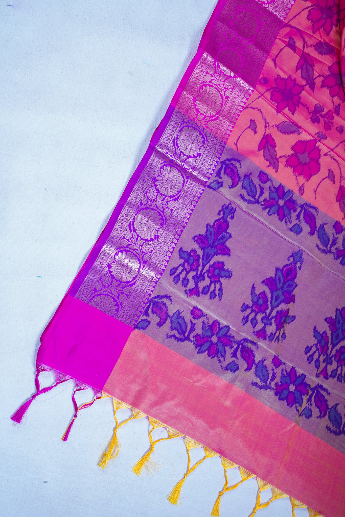 Peach Banarasi Pothampalli Saree