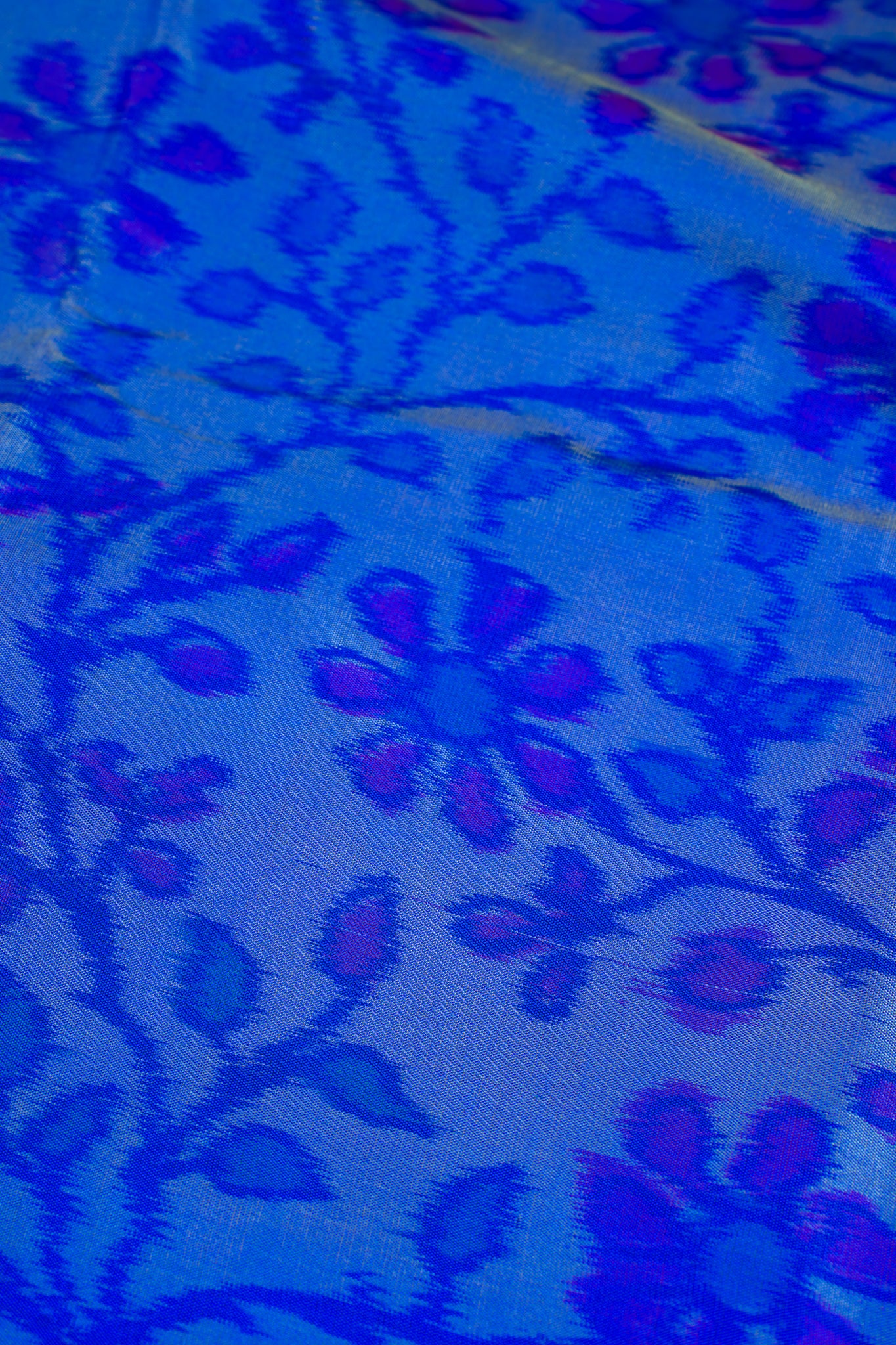 Royal Blue Orange Banarasi Pothampalli Saree