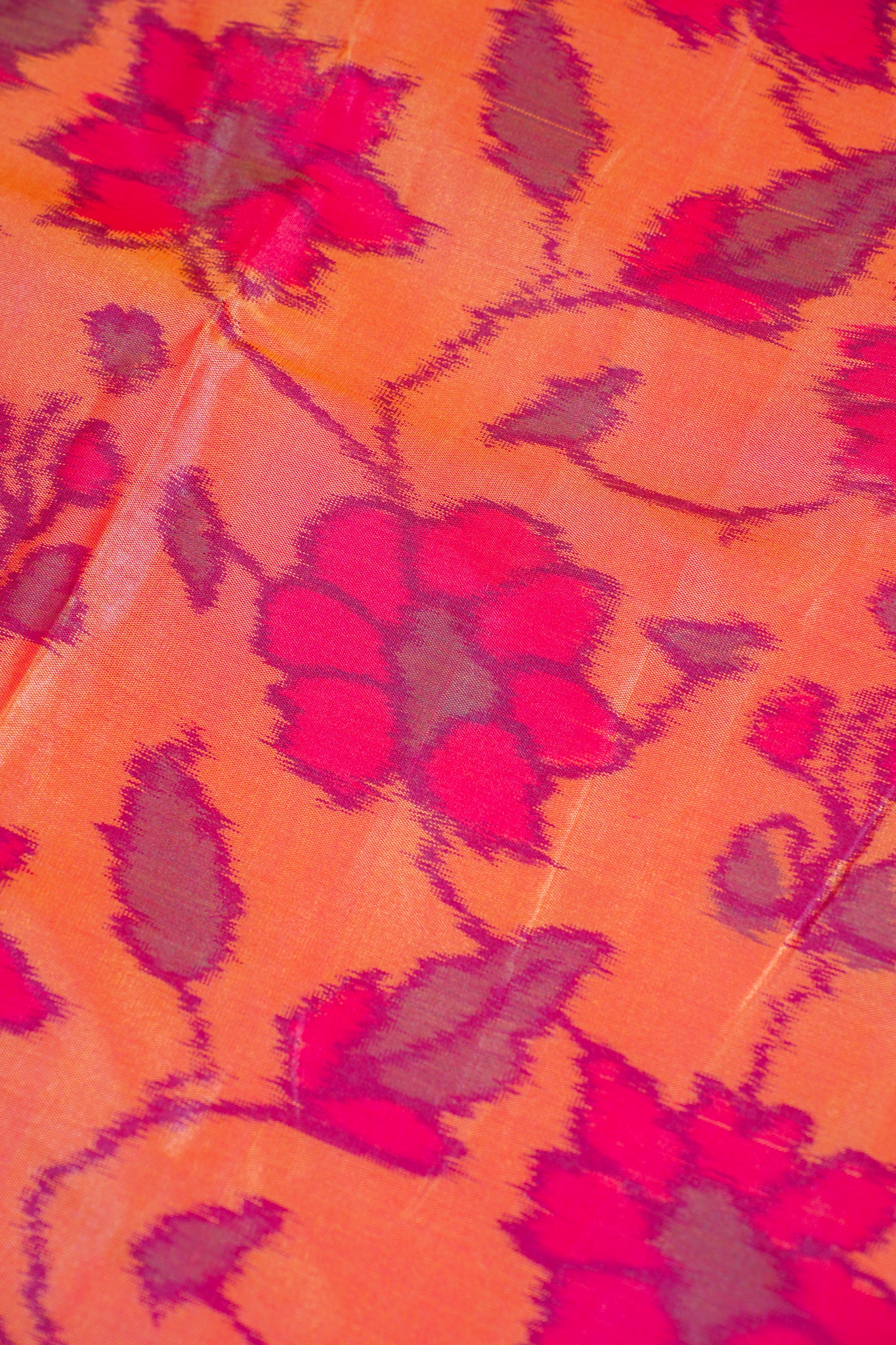 Orange Banarasi Pothampalli Saree