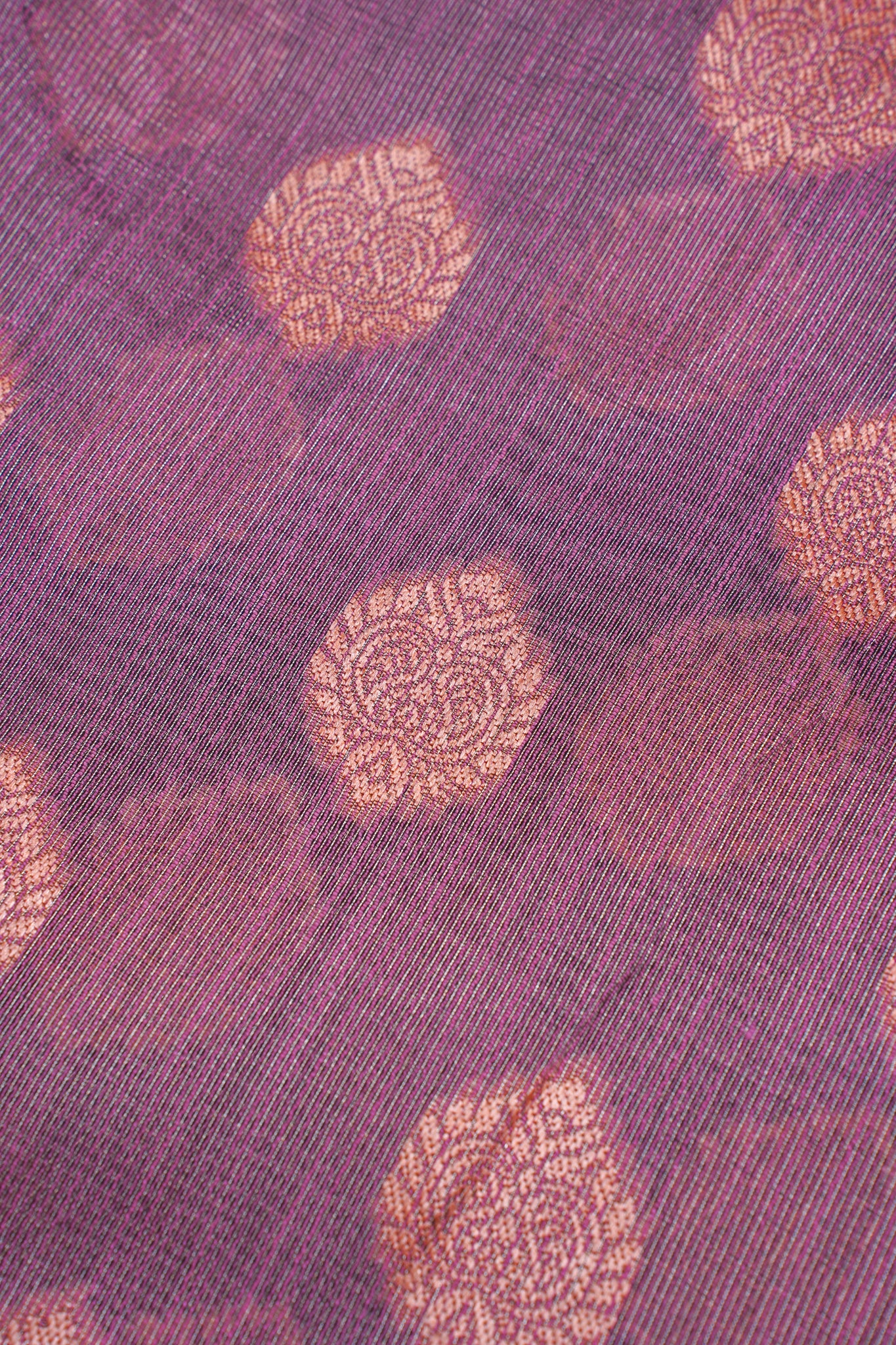Maroon Banarasi Copper Buta Saree
