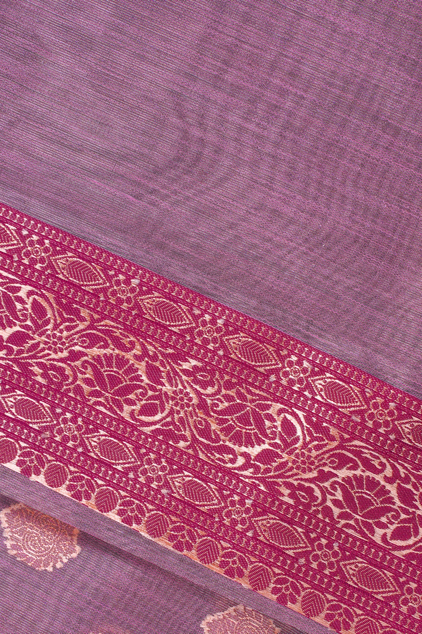 Maroon Banarasi Copper Buta Saree