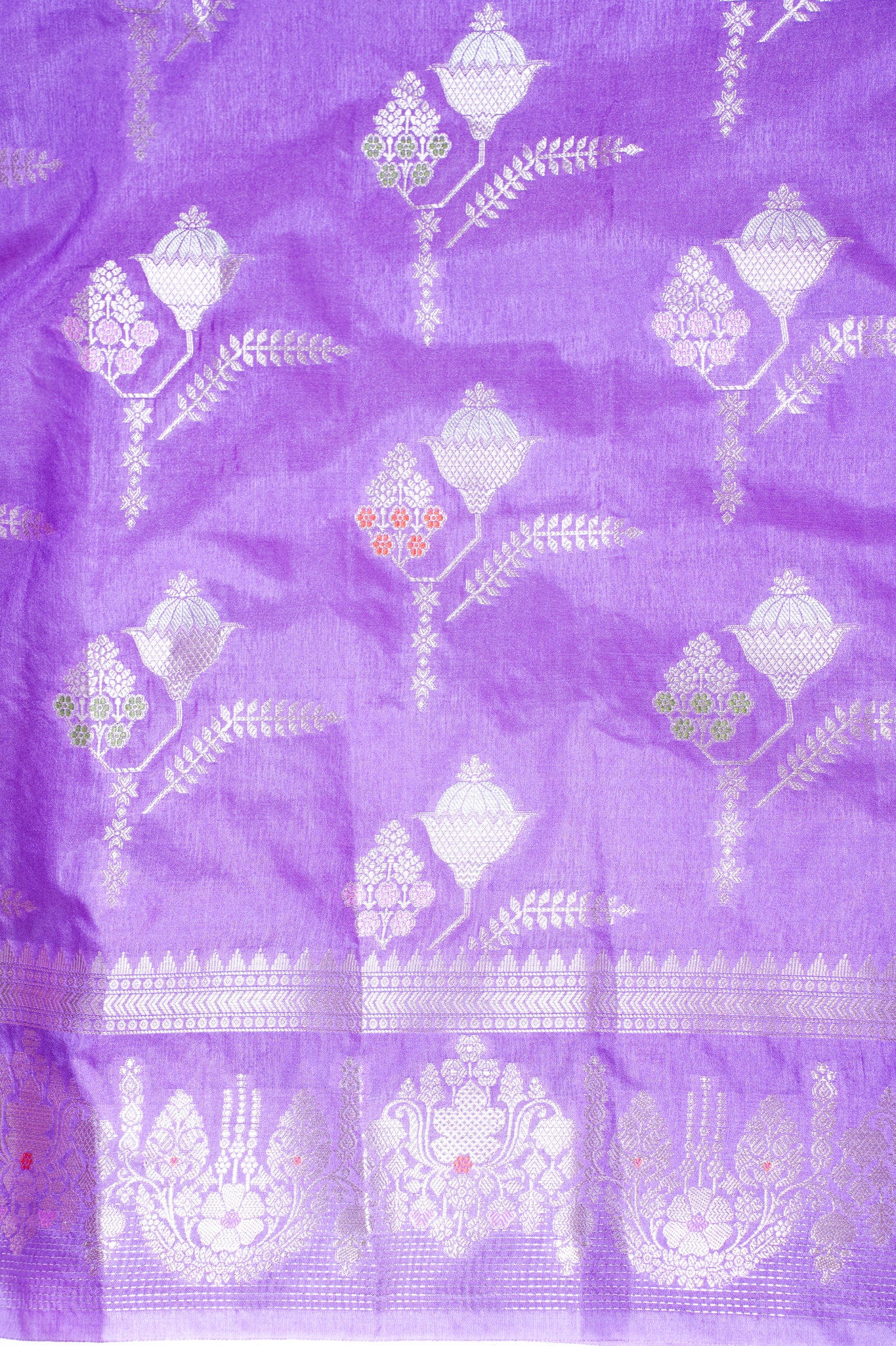 Lavender Warm Silk Banarasi Minakari Buta Saree