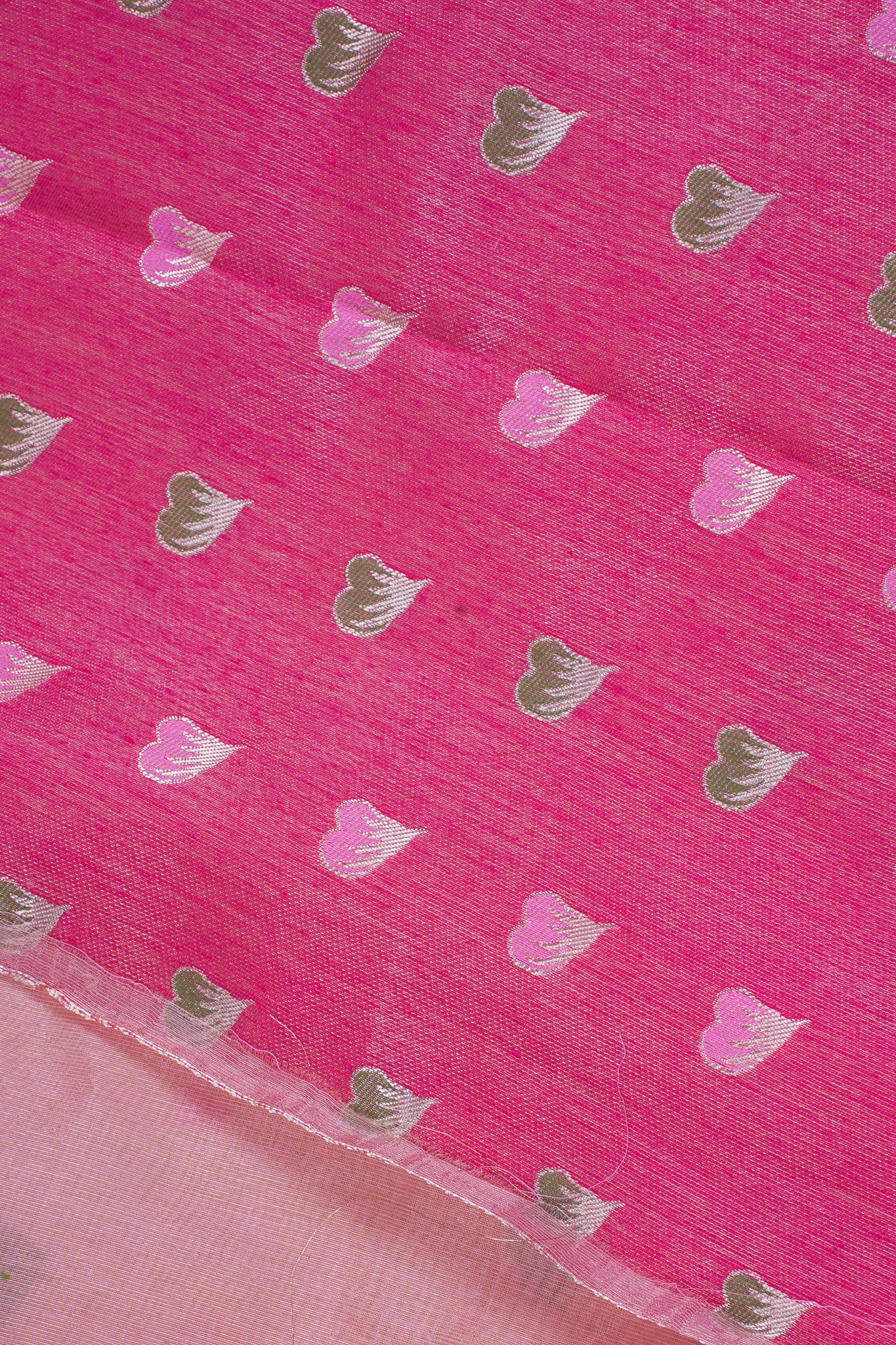 Peach-Pink Linen Silk Minakari Saree