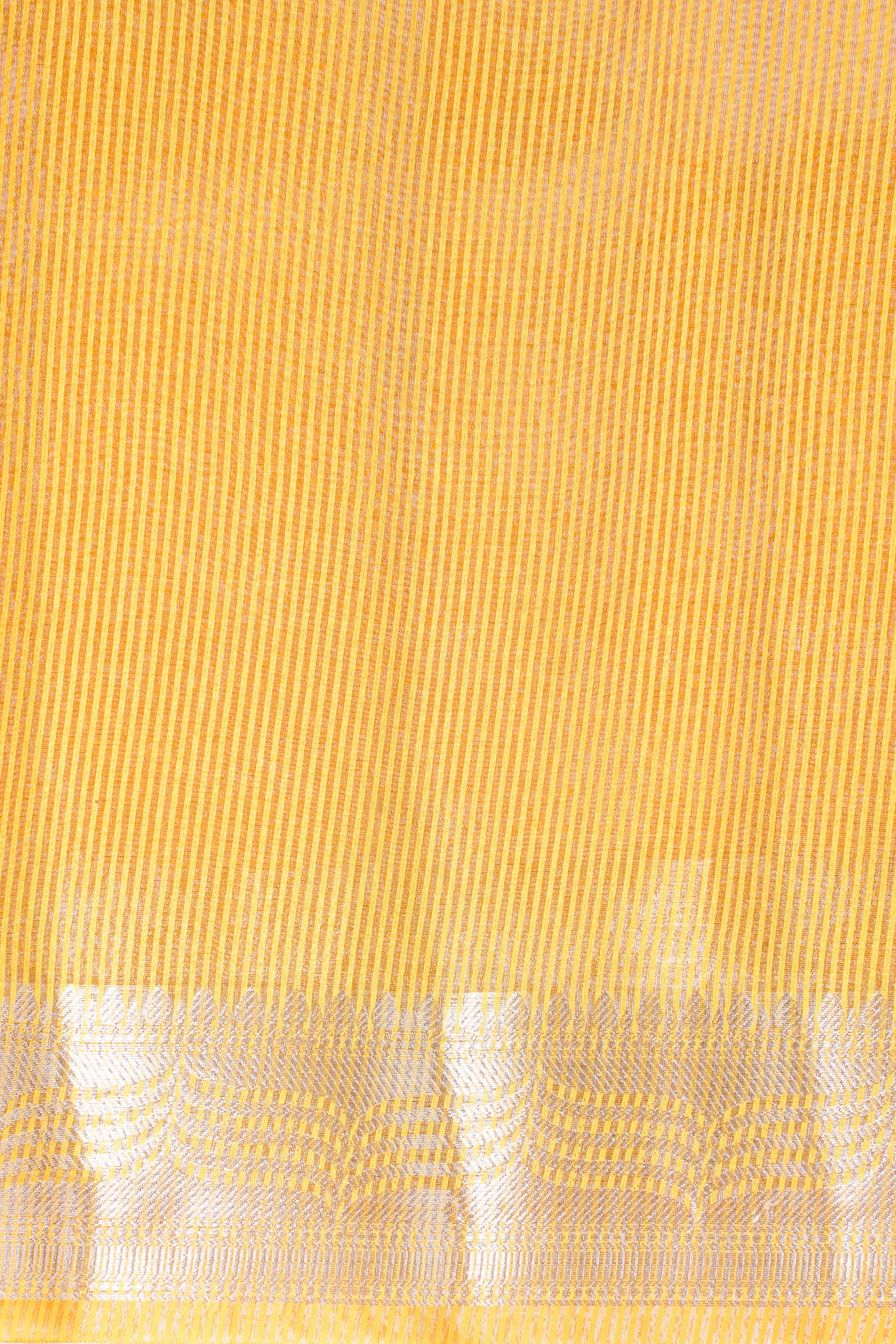 Golden Yellow Tissue Silk Saree with Chikankari Embroidery