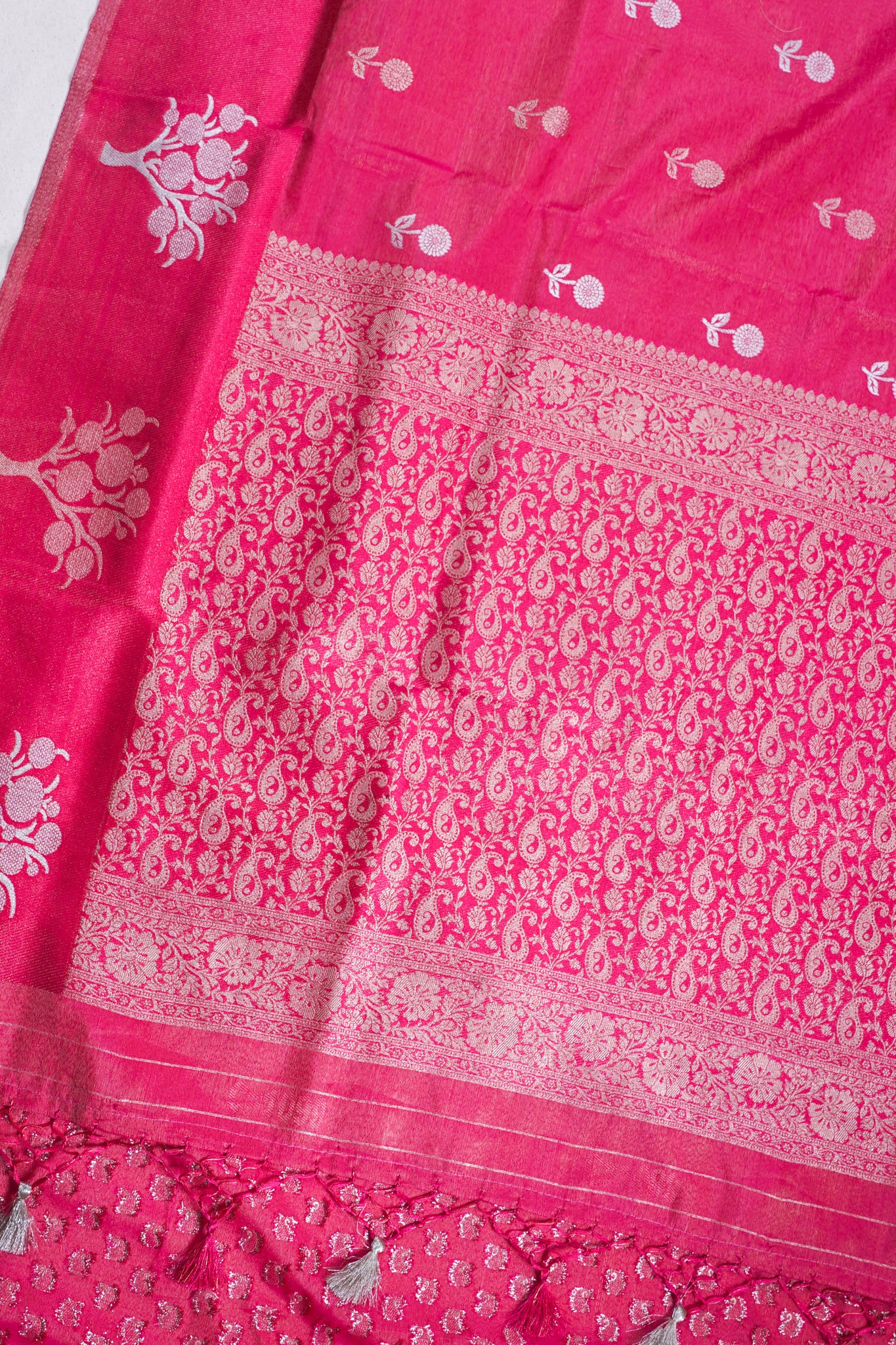 Pink Tissue Silk Saree