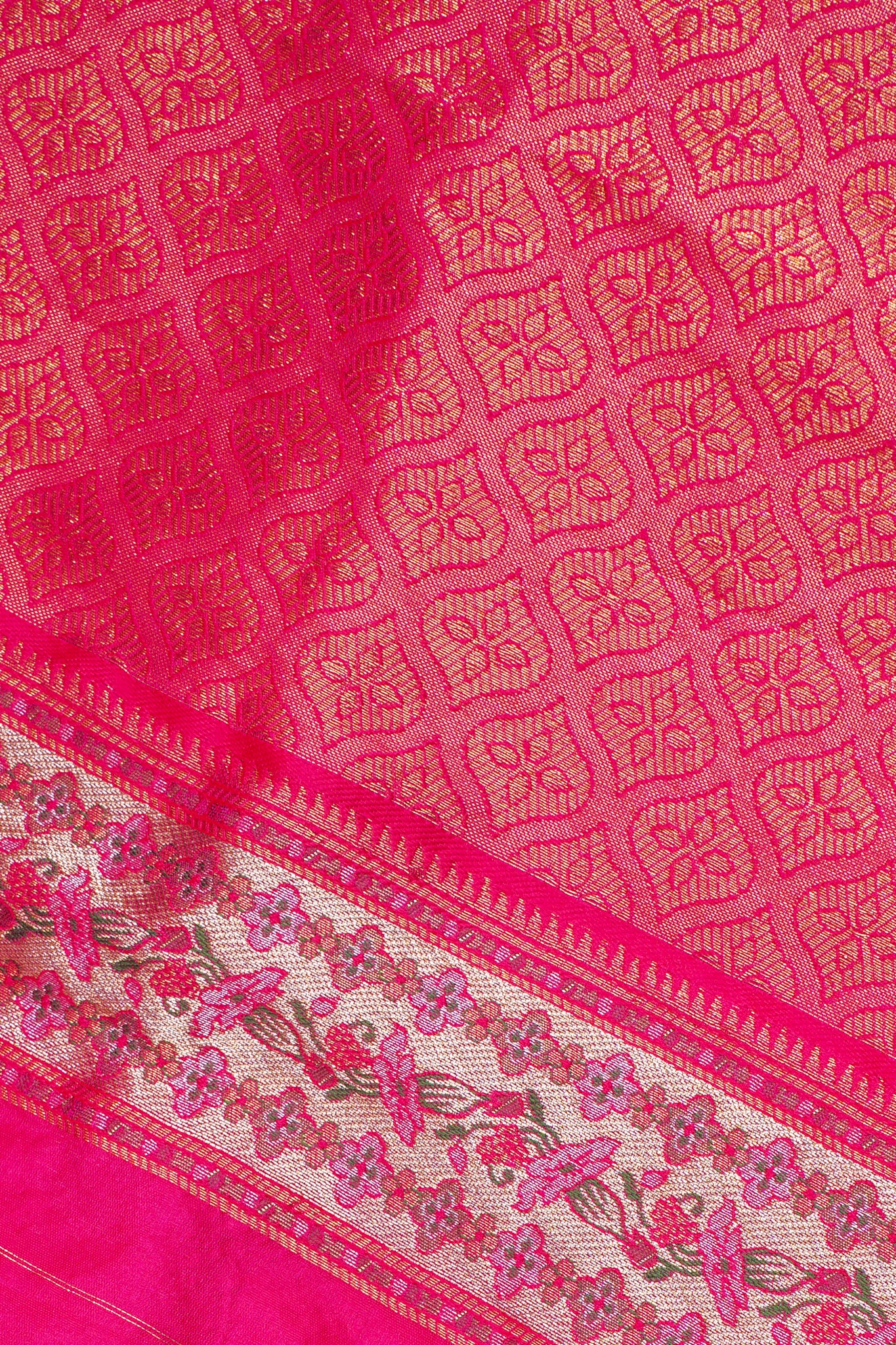 Pink Brocade Banarasi Saree