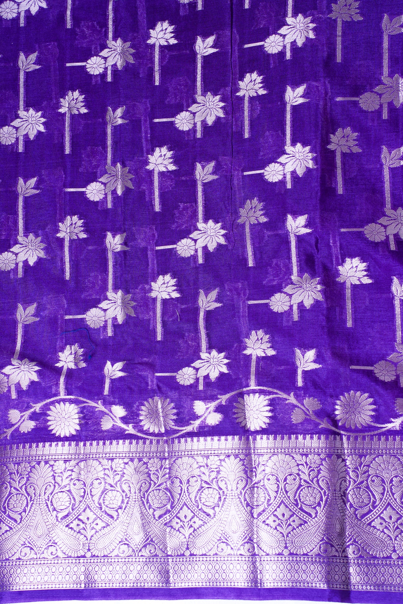 Regal Purple Warm Silk Banarasi Buta Saree