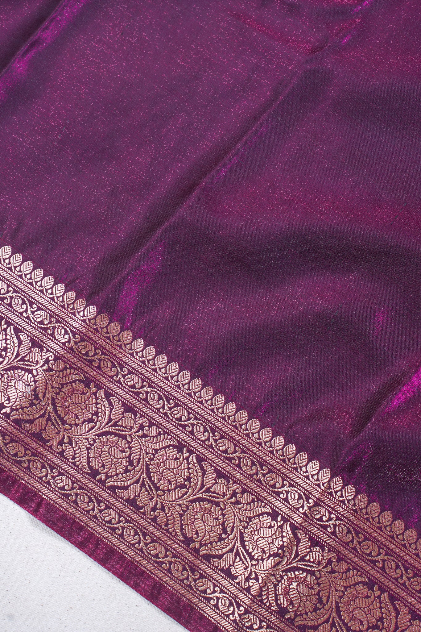 Classic Red Banarasi Satin Silk Saree with Zari Embroidery Buti Work