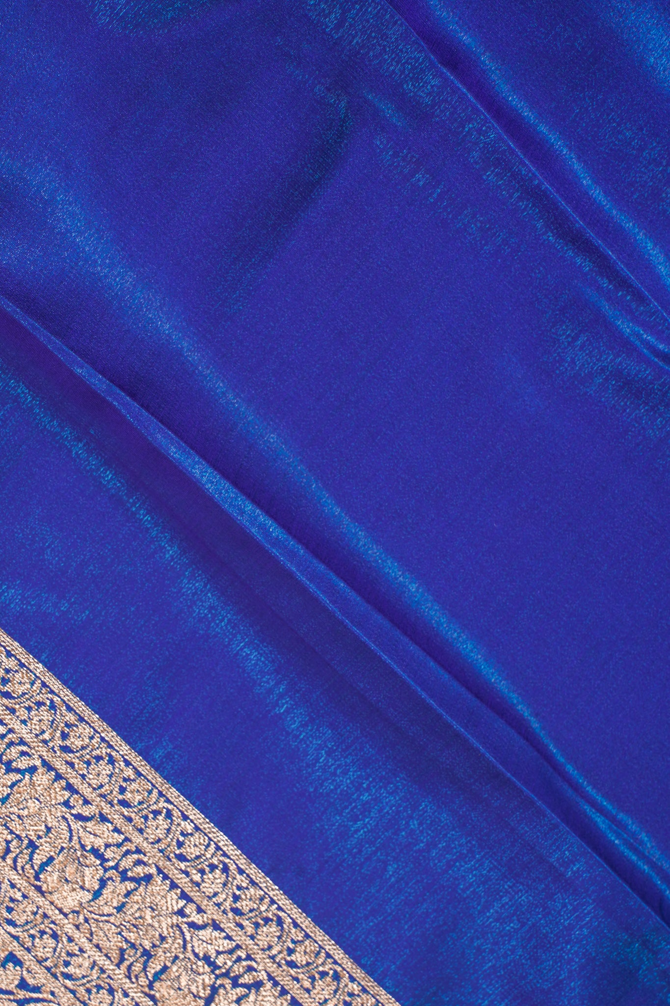 Crimson Red Banarasi Satin Silk Saree with Zari Embroidery Buti Work