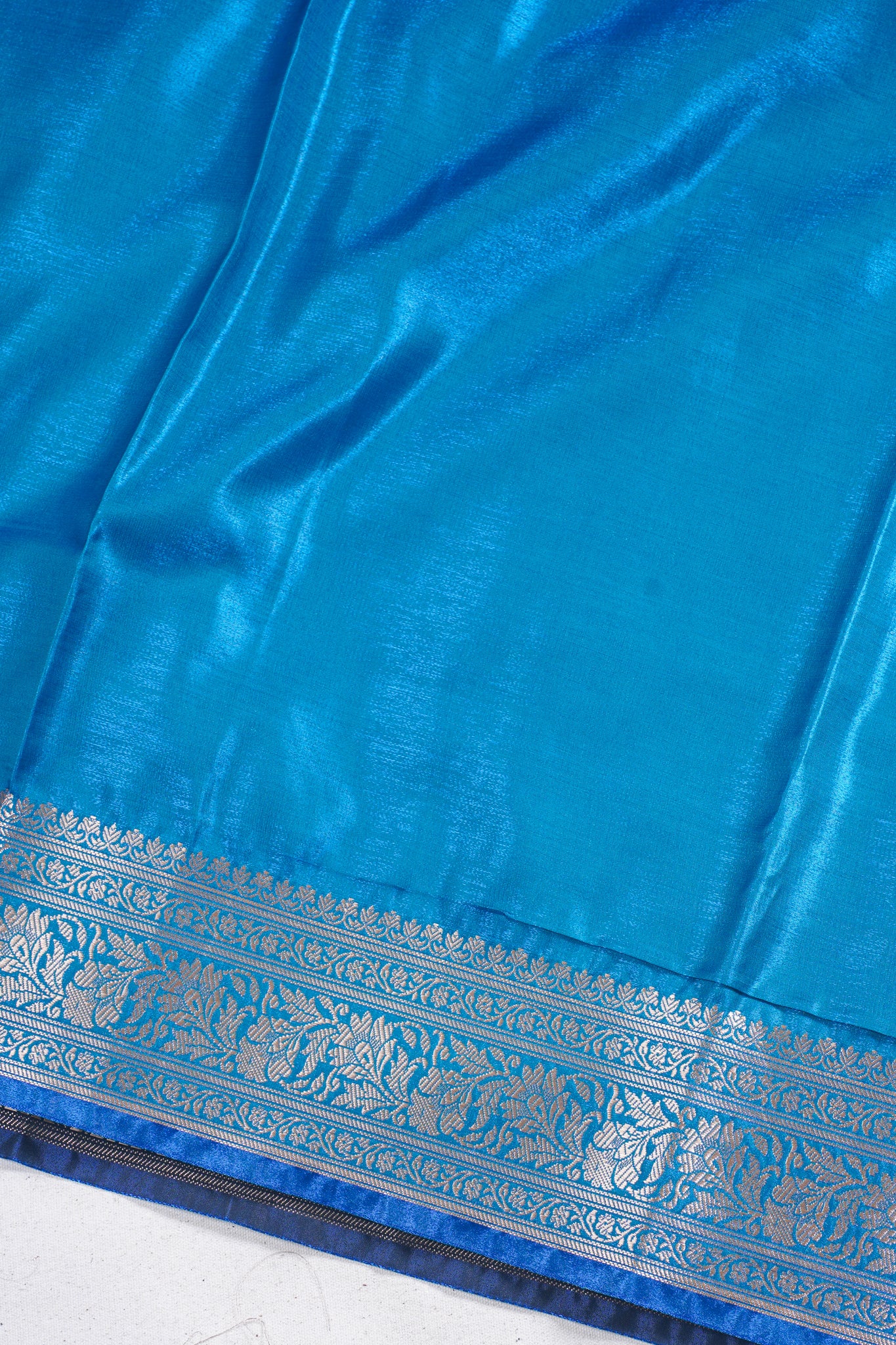 Wine Banarasi Satin Silk Saree with Zari Embroidery Buti Work
