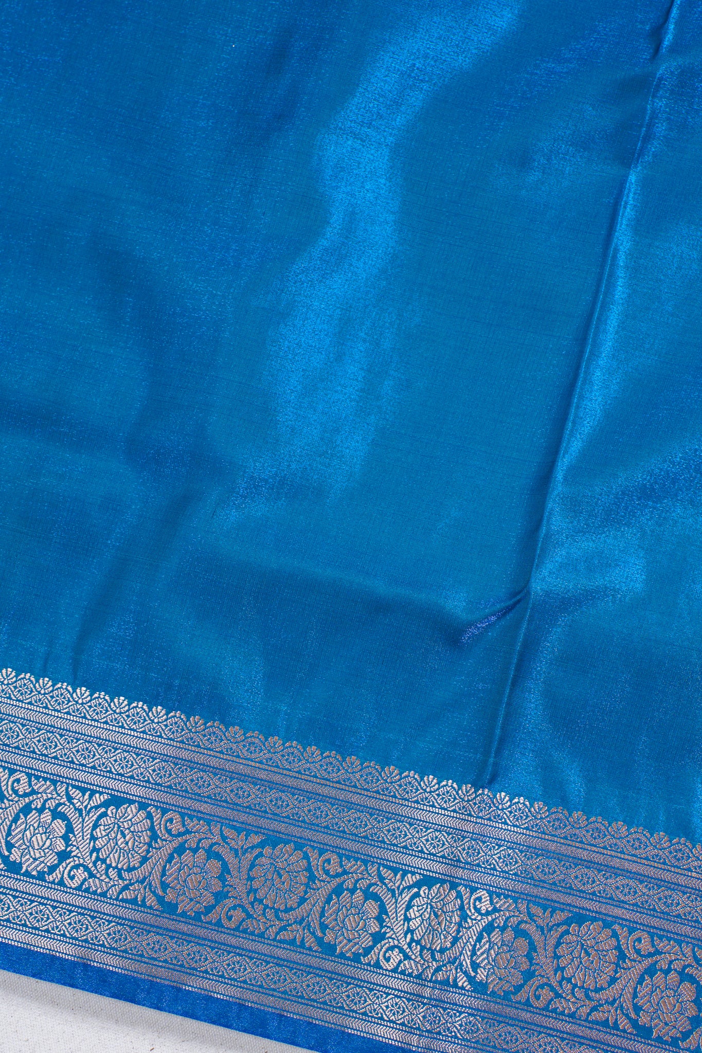 Radiant Red Banarasi Satin Silk Saree with Zari Embroidery Buti Work