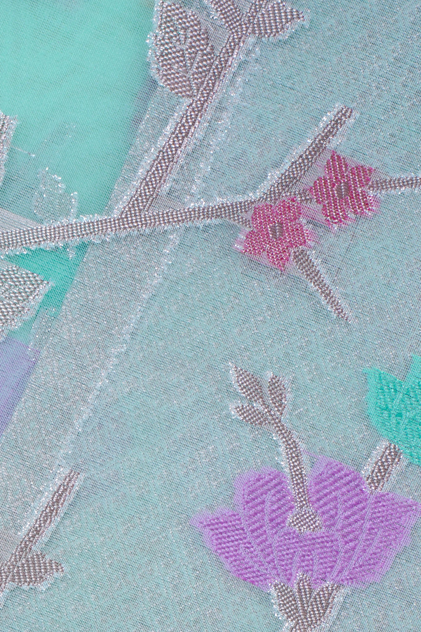 Sea Green Organza Banarasi Tilfi Minakari Jaal Saree