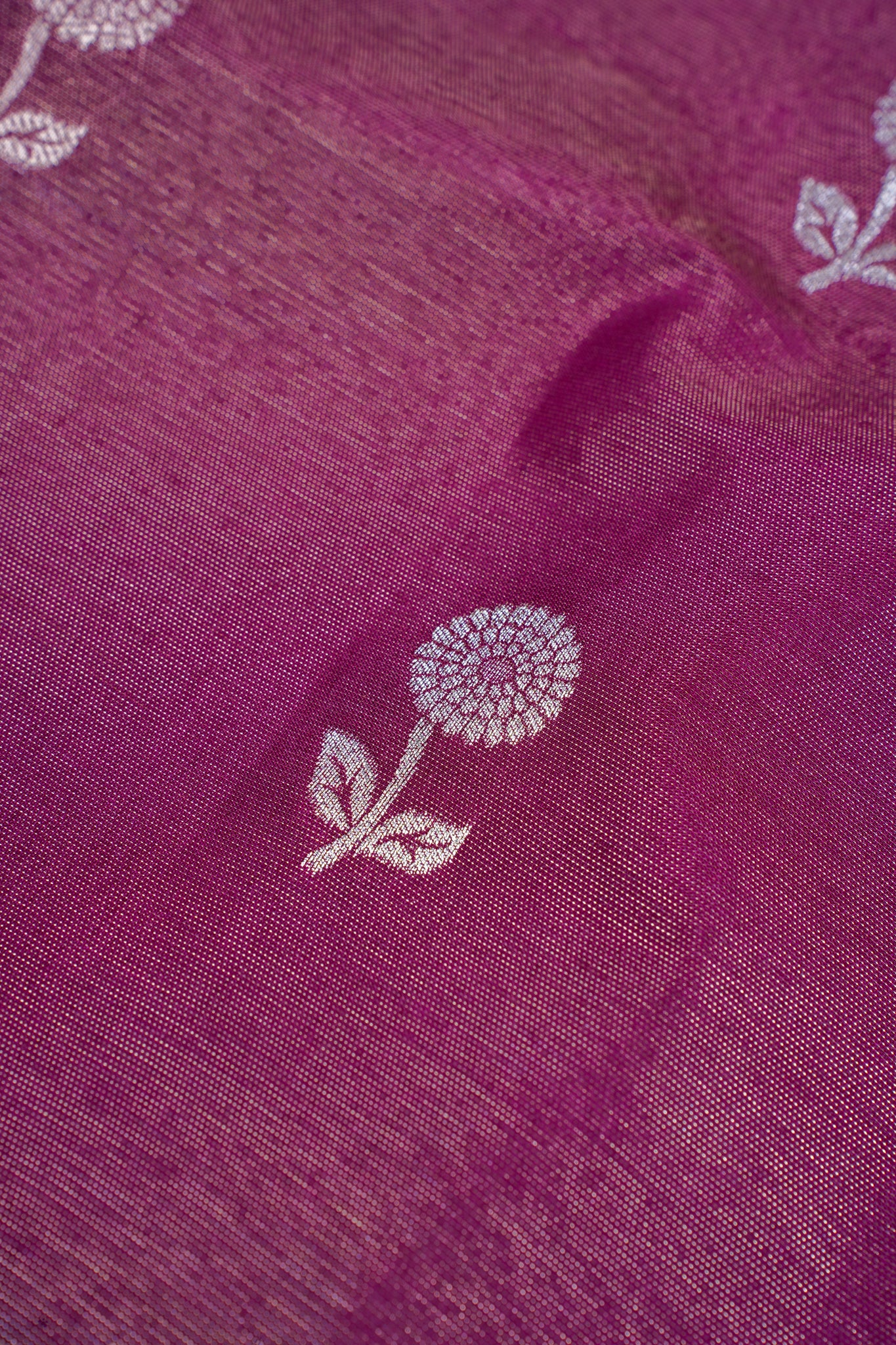 Wine Purple Tissue Silk Saree