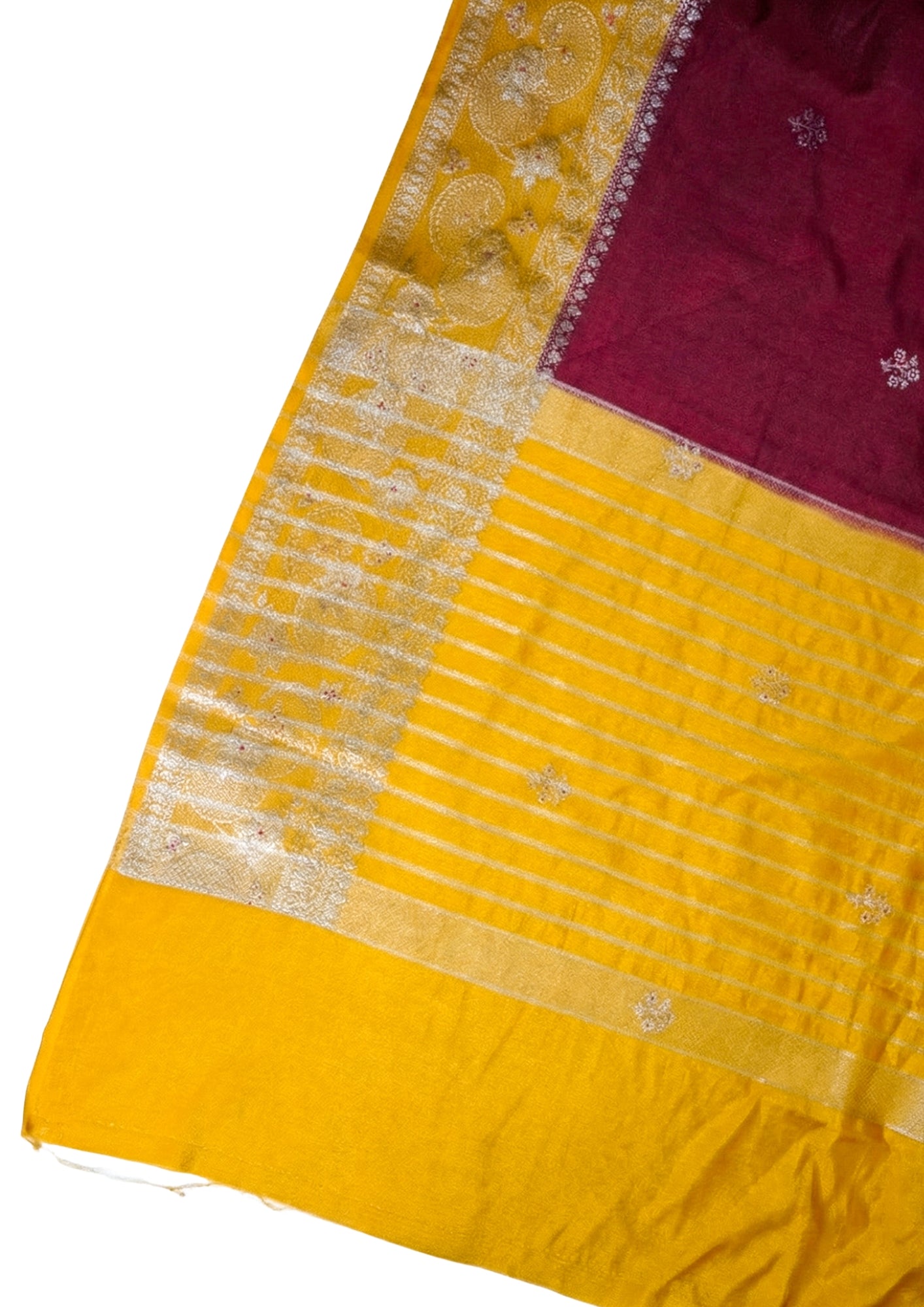 Deep Wine Handloom Banarasi Matka Silk Saree