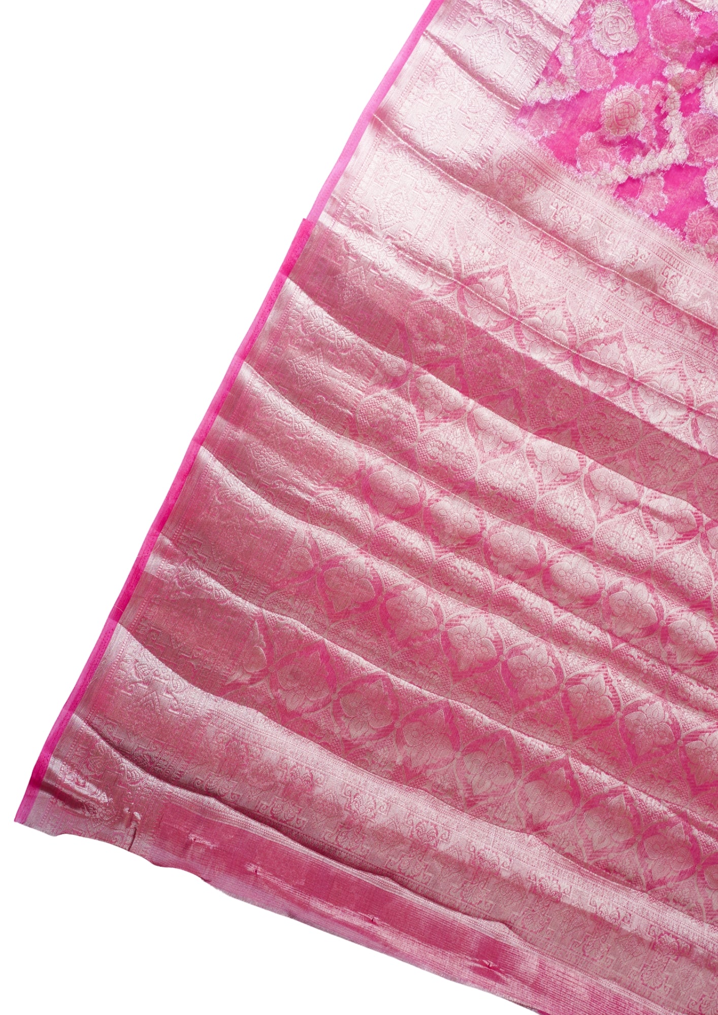 Pink Organza Banarasi Jaal Weaving Saree