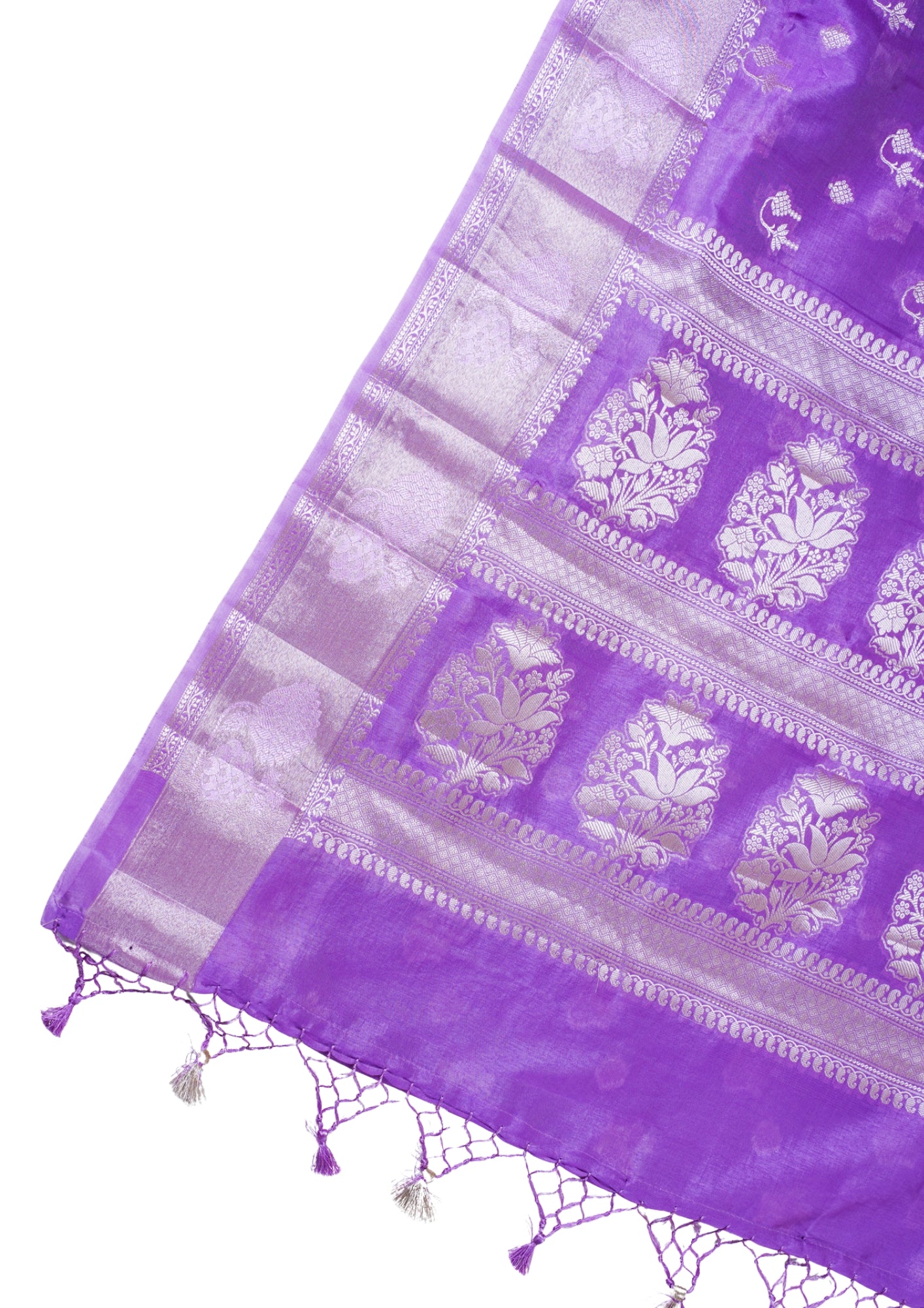 Purple Warm Silk Banarasi Buta Saree