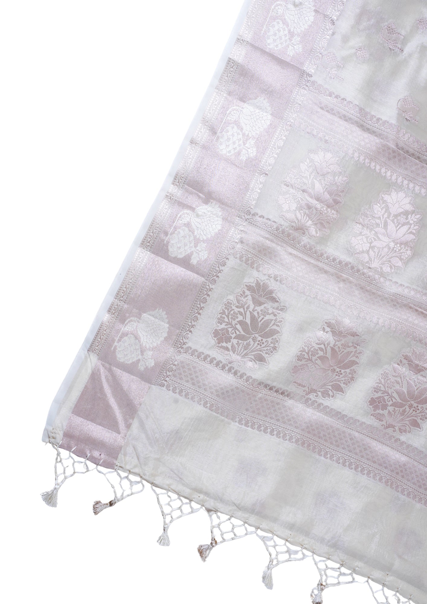 Ivory Warm Silk Banarasi Buta Saree