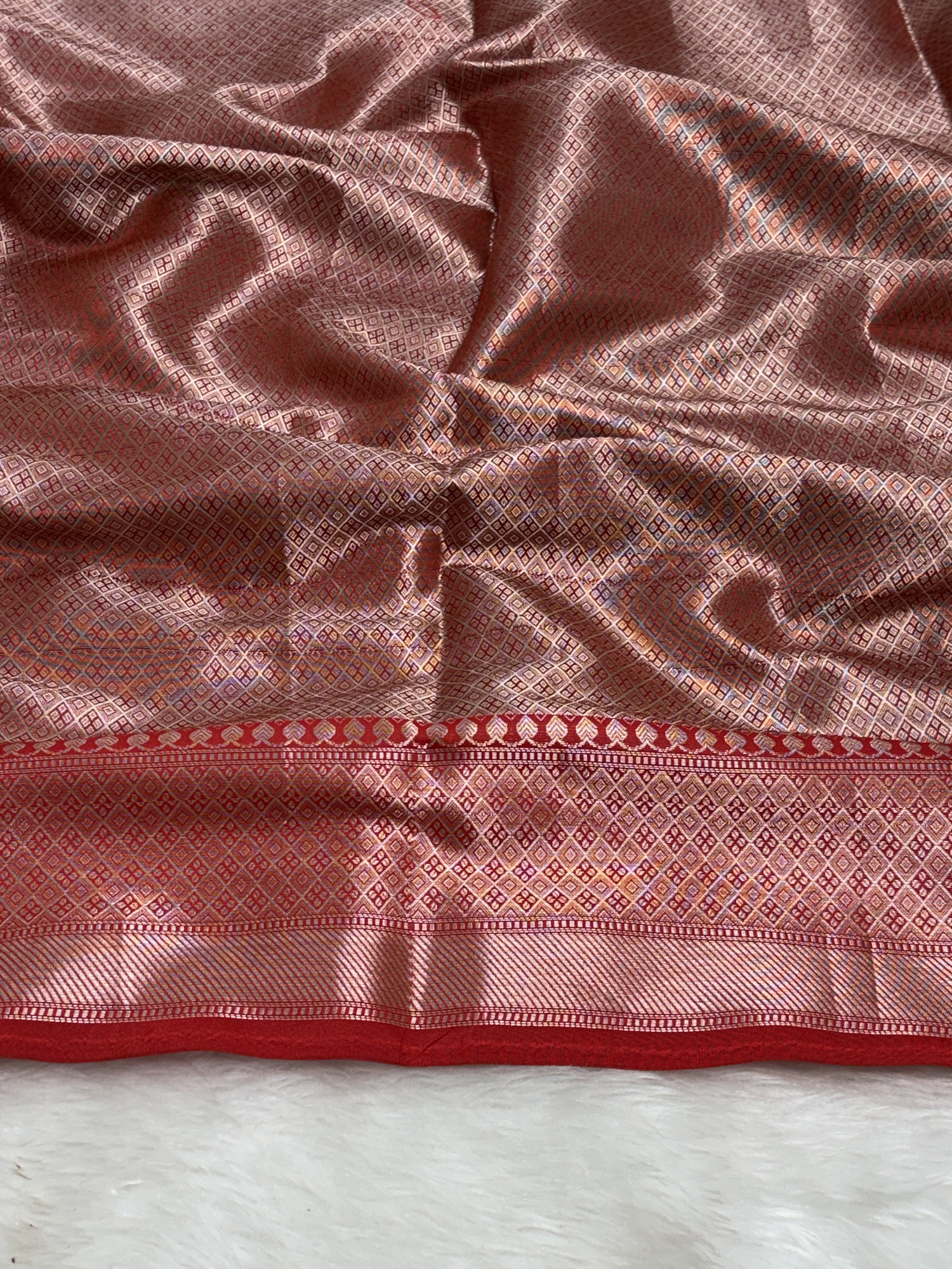 Royal Amethyst Purple Banarasi Minakari Border Katan Silk Buti Weaving Saree