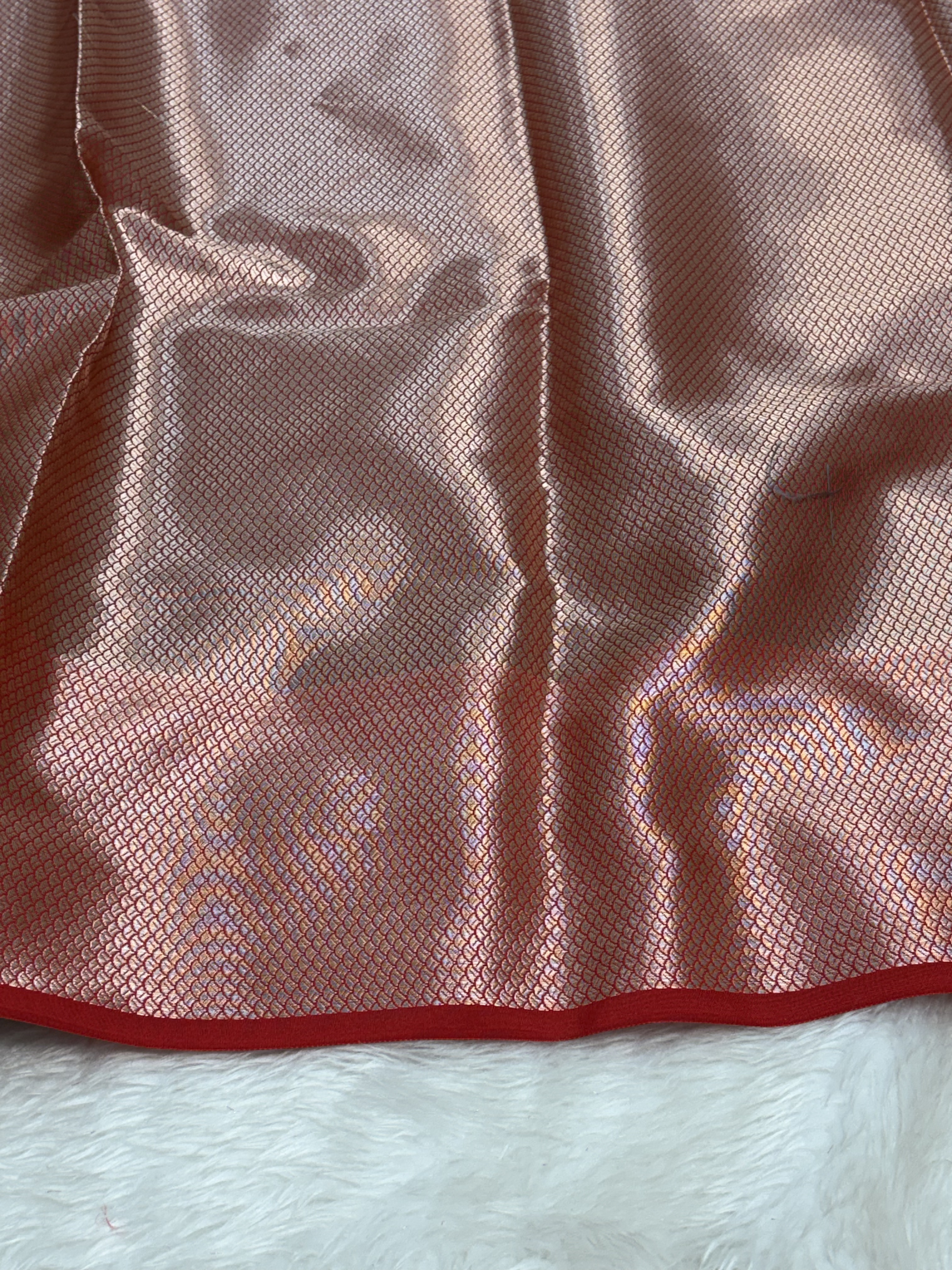 Steel Grey Banarasi Buta Katan Silk Saree with Minakari Border