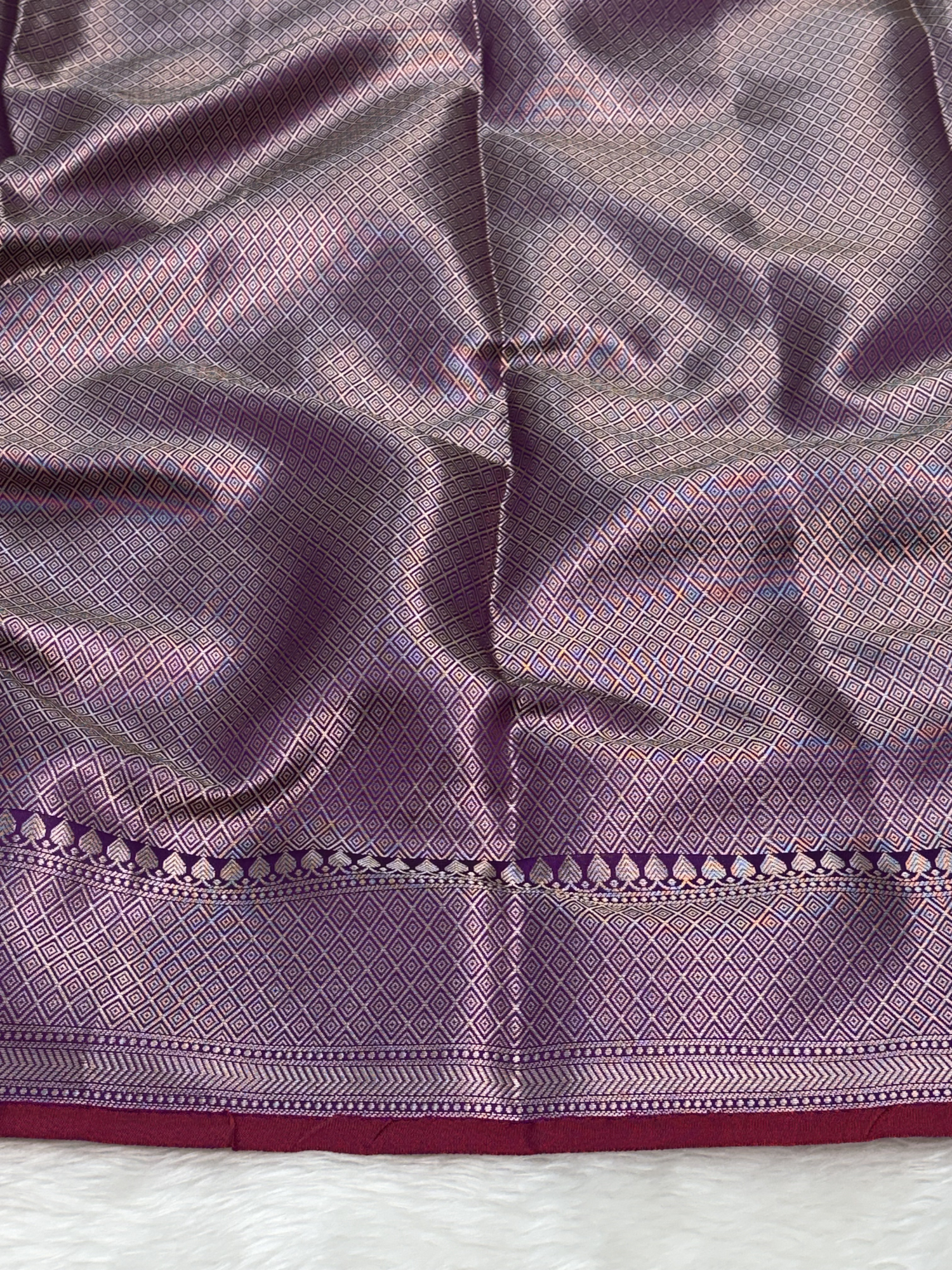 Royal Orchid Purple Katan Silk Banarasi Buti Saree