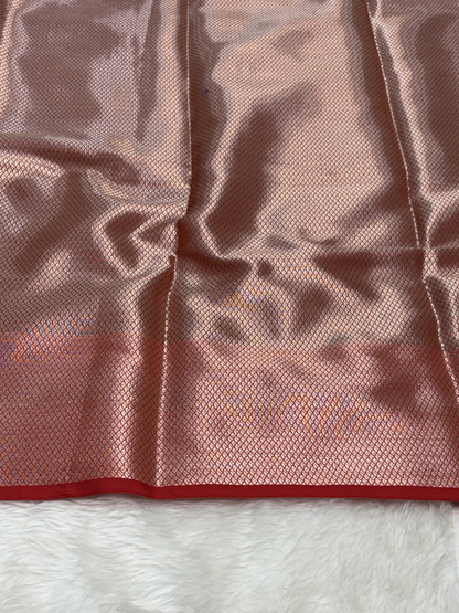 Royal Purple Banarasi Buta Katan Silk Saree with Minakari Border
