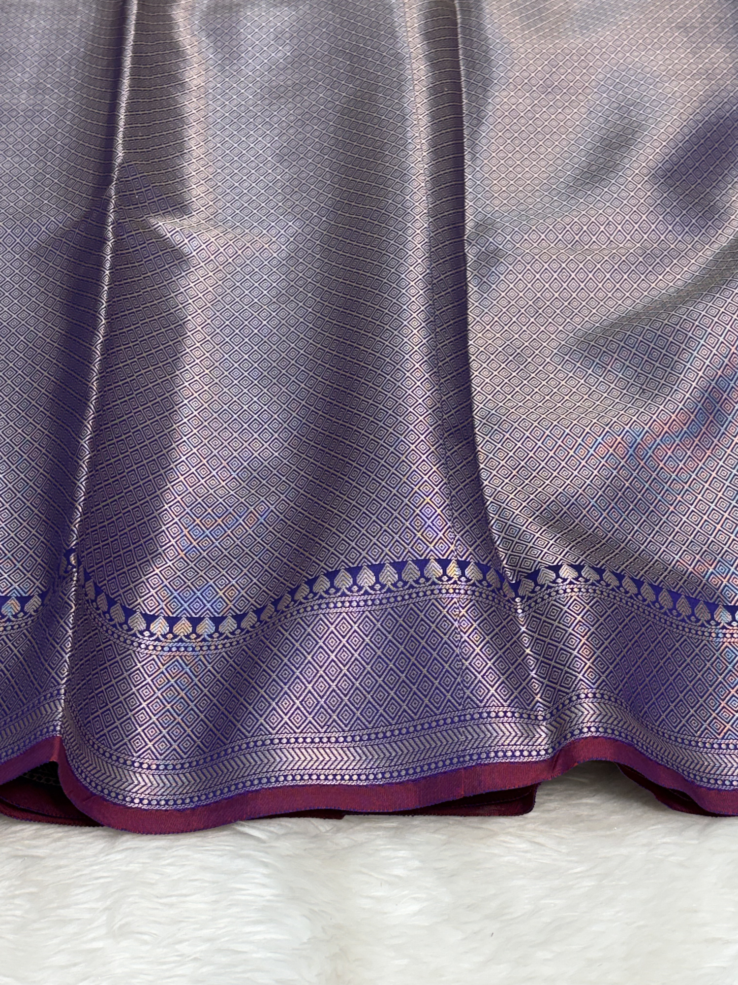 Royal Blue Katan Silk Banarasi Buti Saree