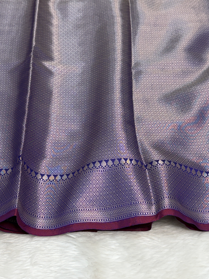 Royal Blue Katan Silk Banarasi Buti Saree