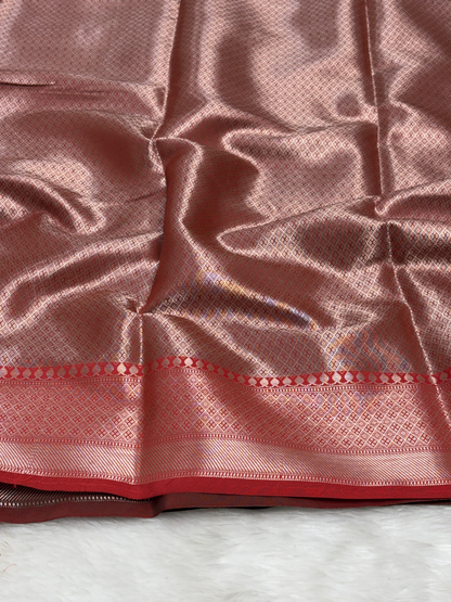Deep Forest Green Banarasi Minakari Border Katan Silk Buti Weaving Saree