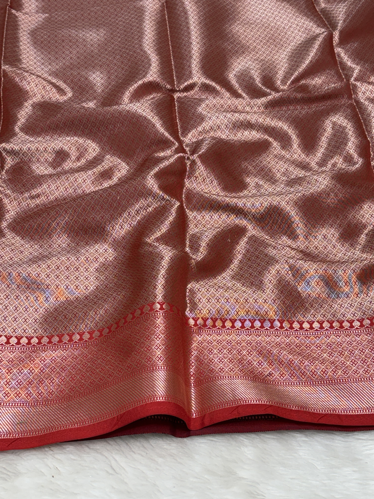 Imperial Sapphire Blue Banarasi Minakari Border Katan Silk Buti Weaving Saree