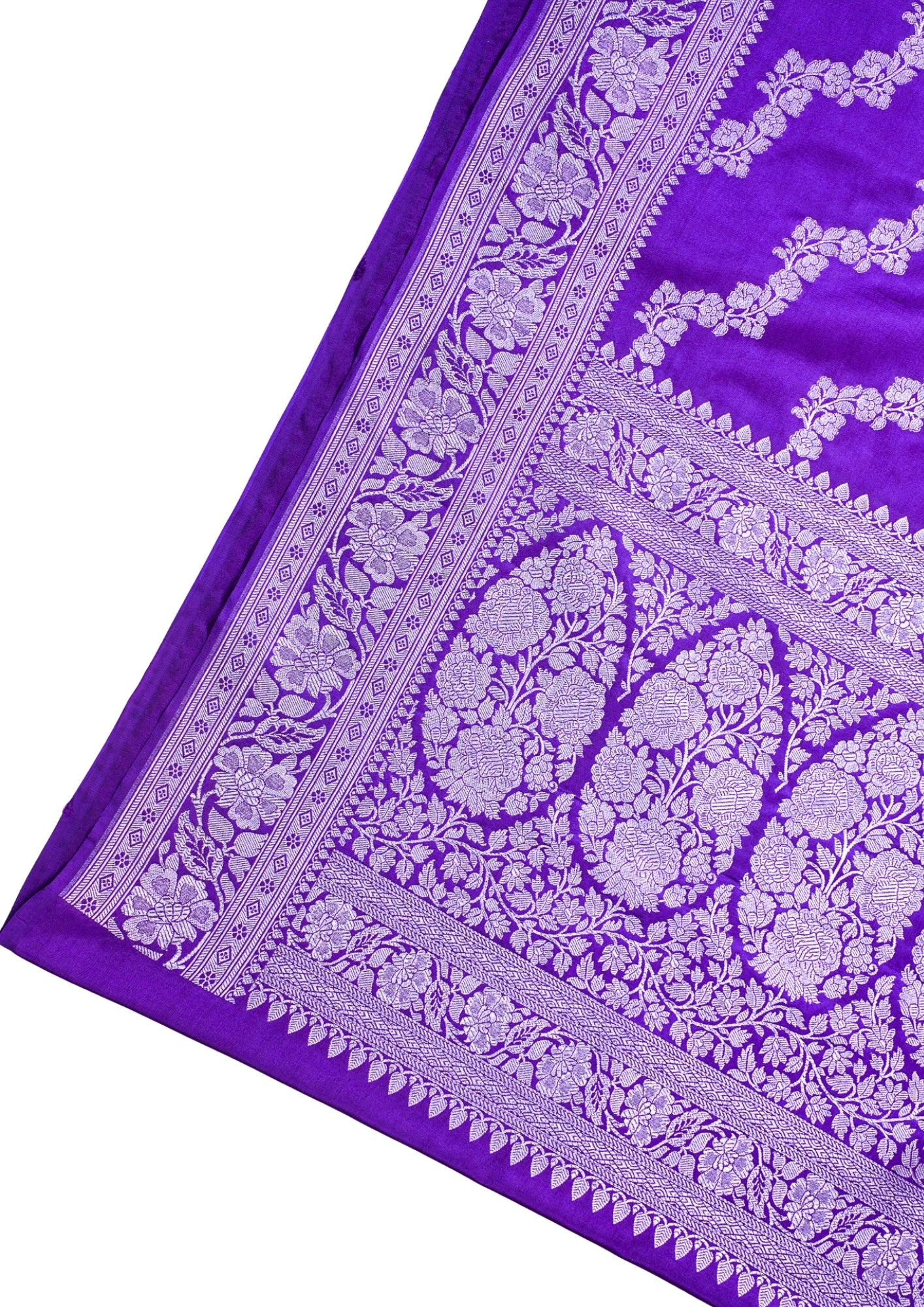 Royal Purple Banarasi Mashru Katan Silk Saree