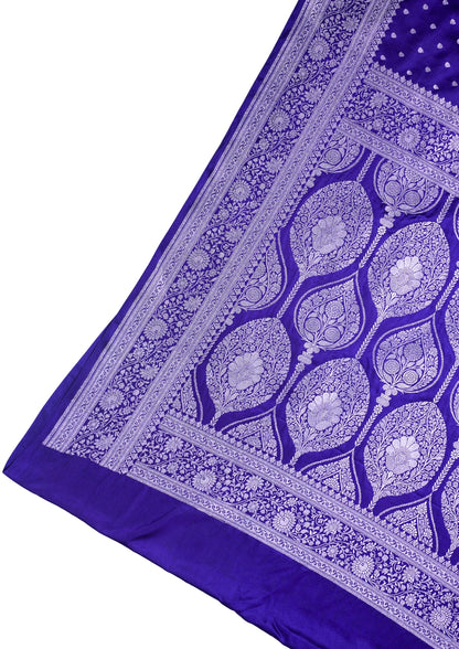 Royal Blue Banarasi Mashru Katan Silk Saree