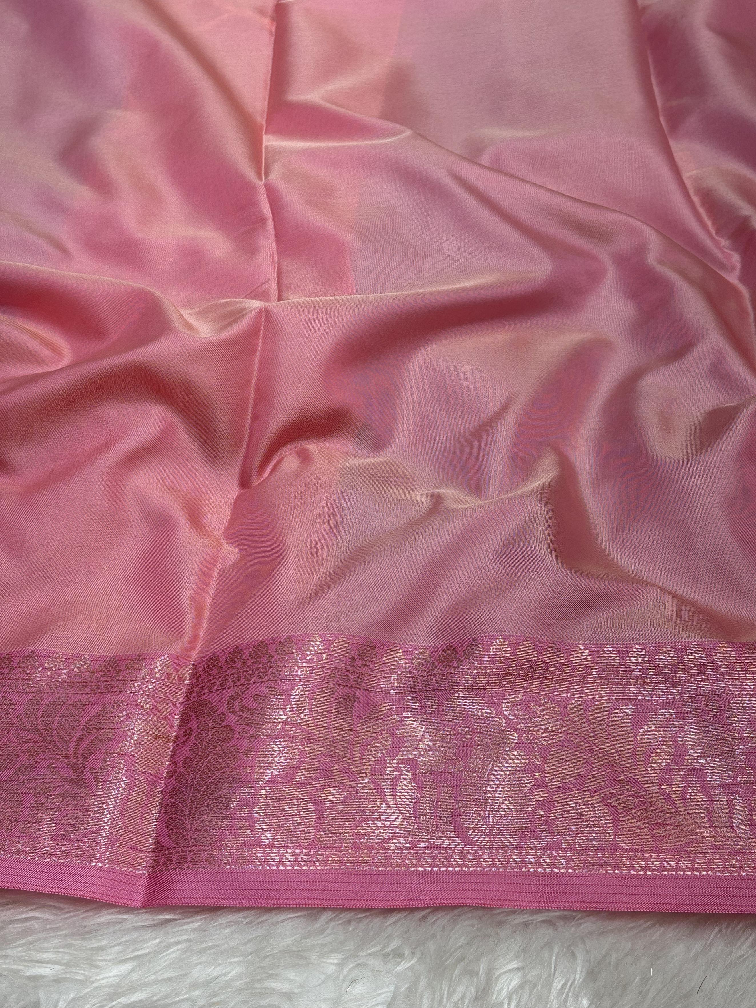 Aqua Mist Blue Soft Banarasi Katan Silk Buta Weaving Saree