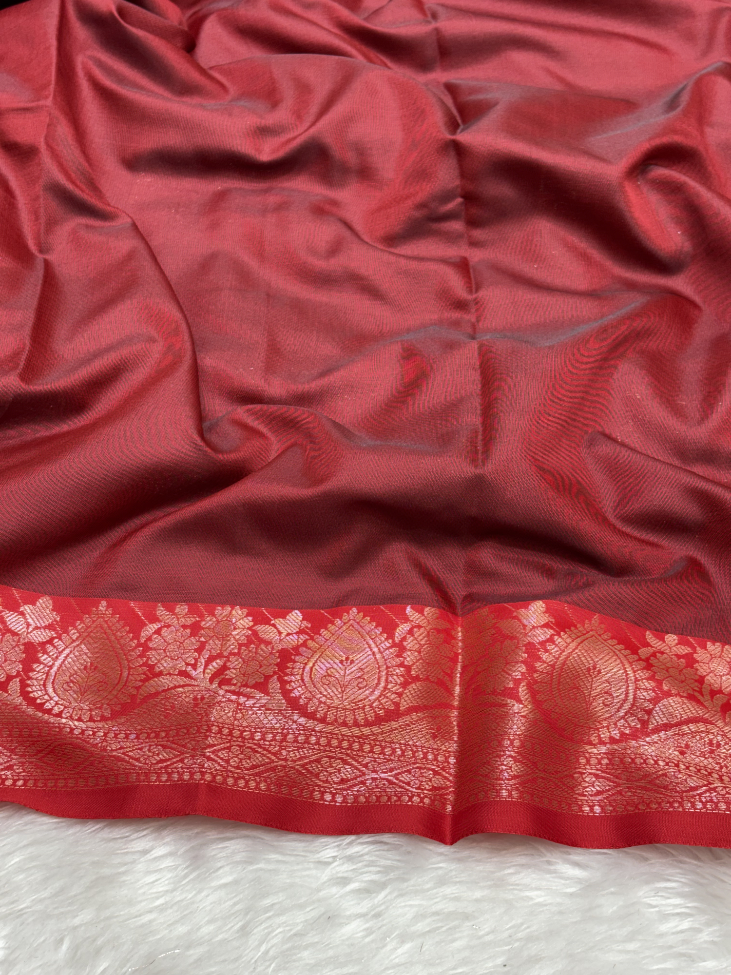 Deep Teal Blue Soft Banarasi Katan Silk Buta Saree