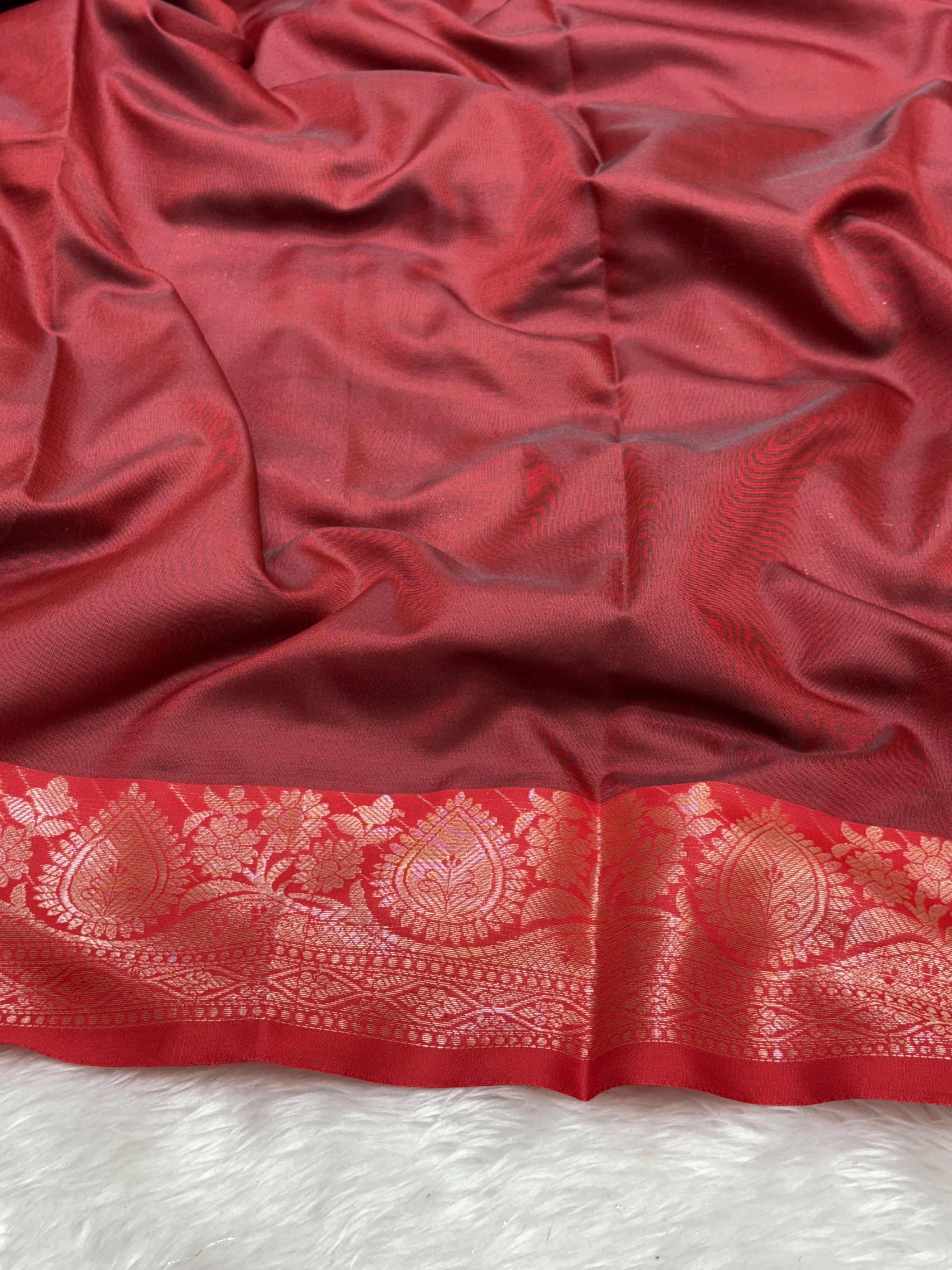 Deep Teal Blue Soft Banarasi Katan Silk Buta Saree
