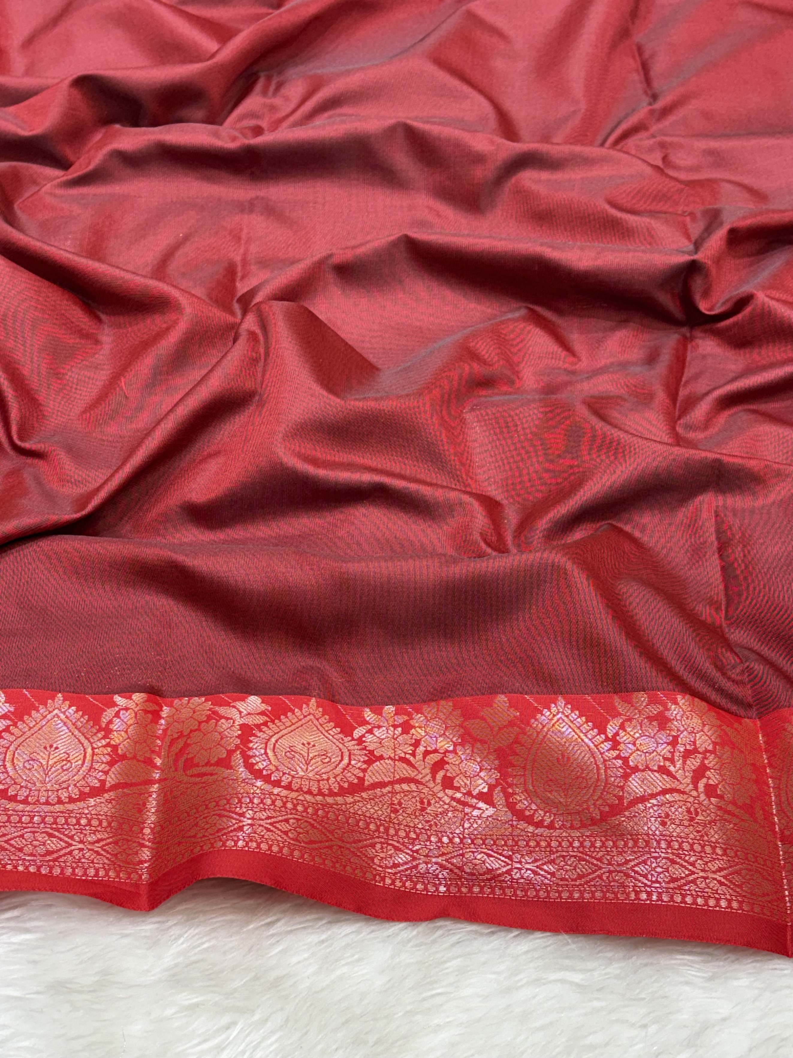Royal Plum Purple Soft Banarasi Katan Silk Buta Saree