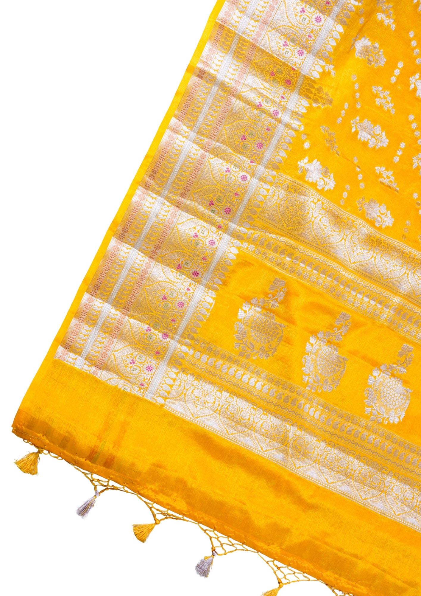 Sunshine Yellow Warm Silk Banarasi Minakari Buta Saree