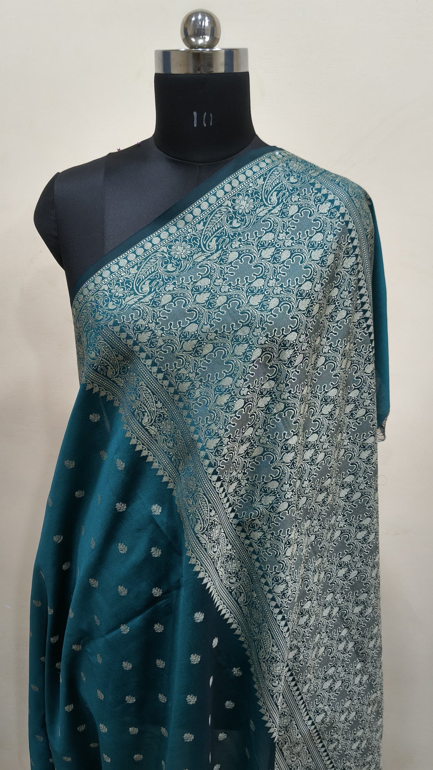 Teal Green Banarasi Saree Banarasi Resham Silk