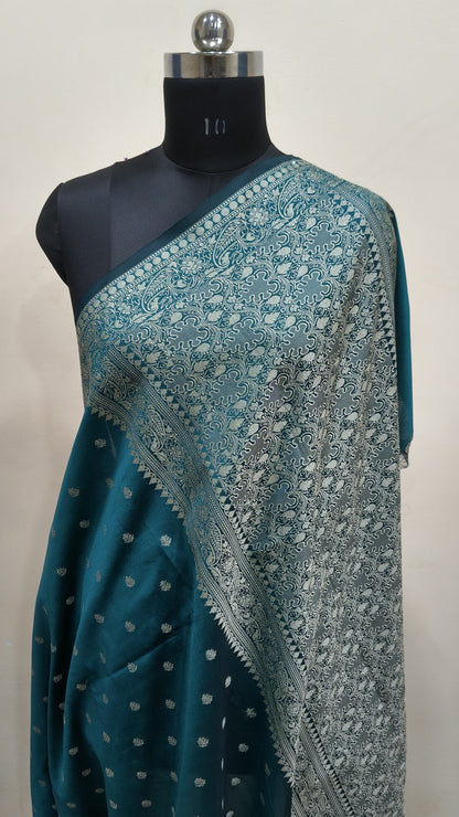 Teal Green Banarasi Saree Banarasi Resham Silk