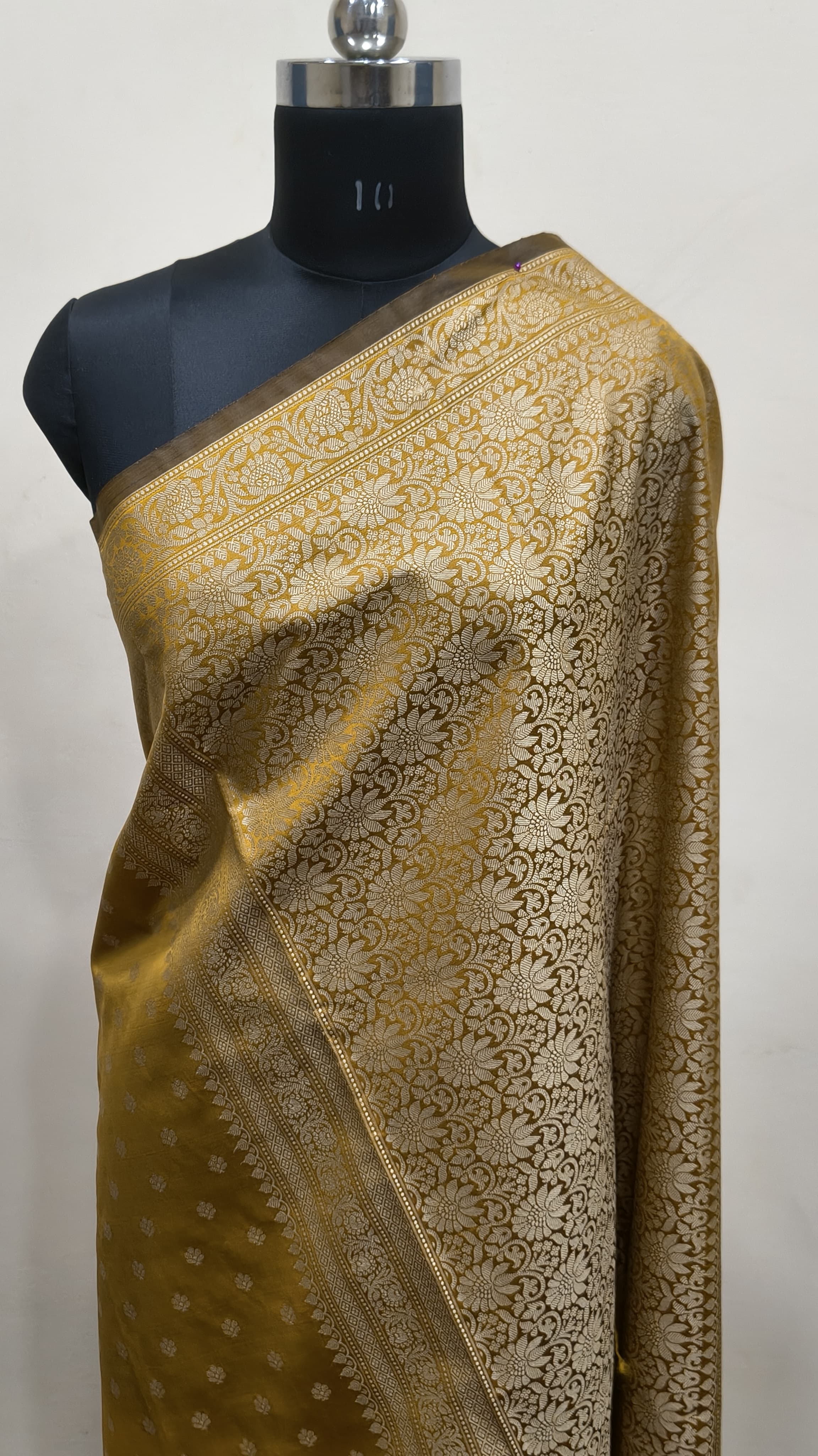 Mustard Yellow Banarasi Saree Banarasi Resham Silk