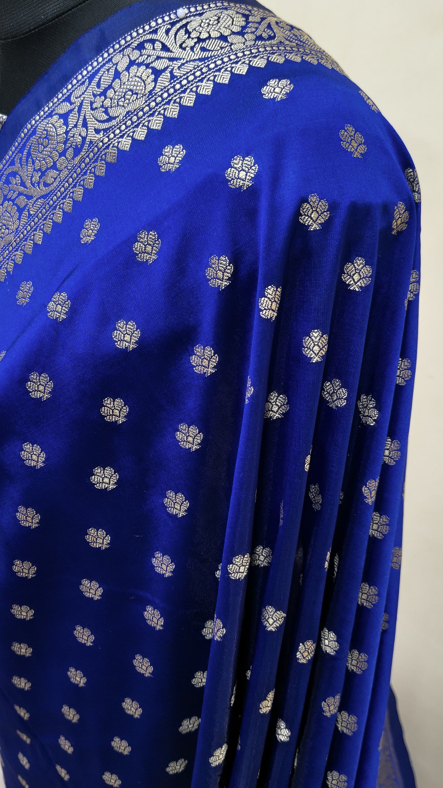 Royal Blue Banarasi Saree Banarasi Resham Silk