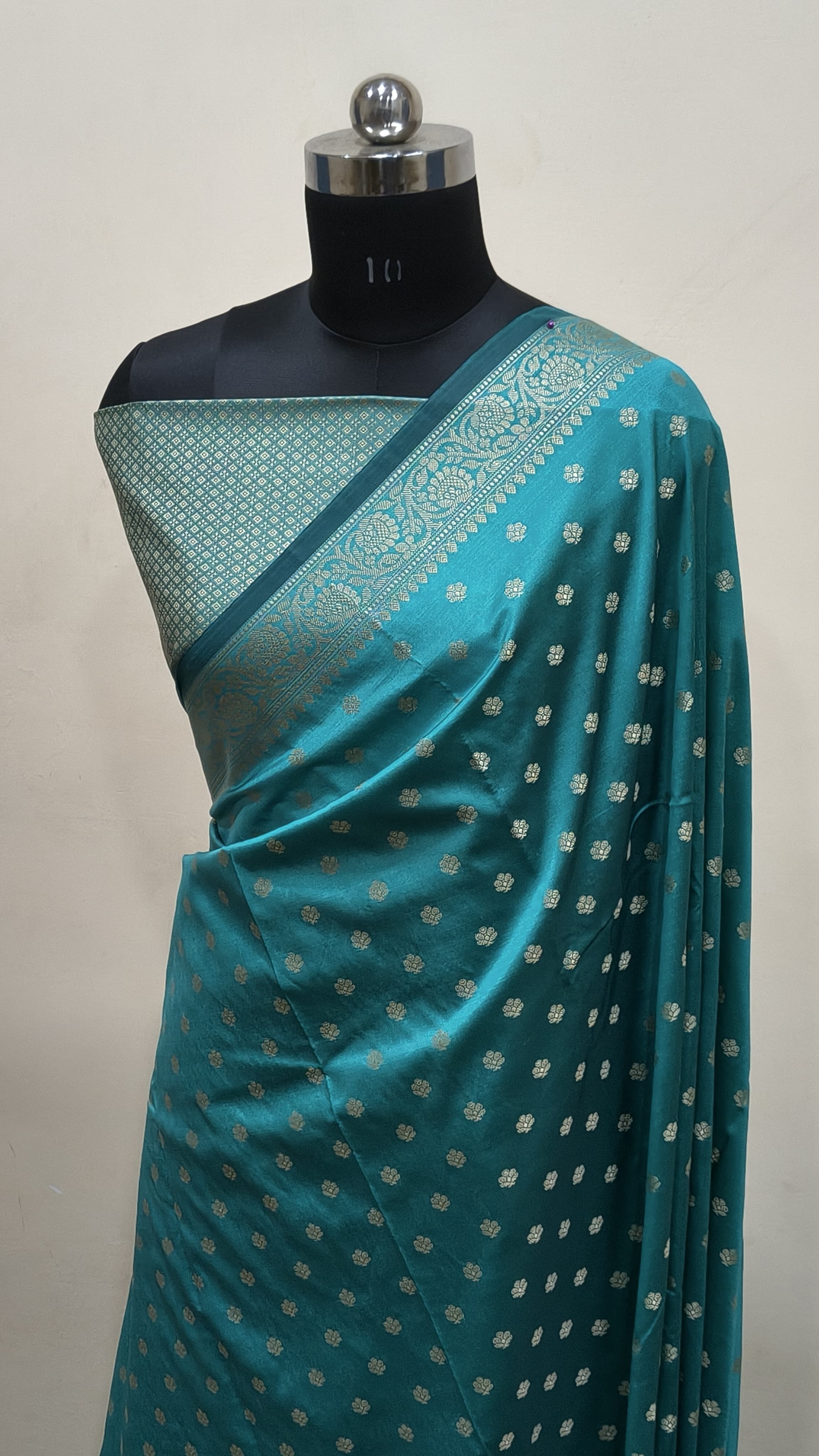 Turquoise Blue Banarasi Saree Banarasi Resham Silk