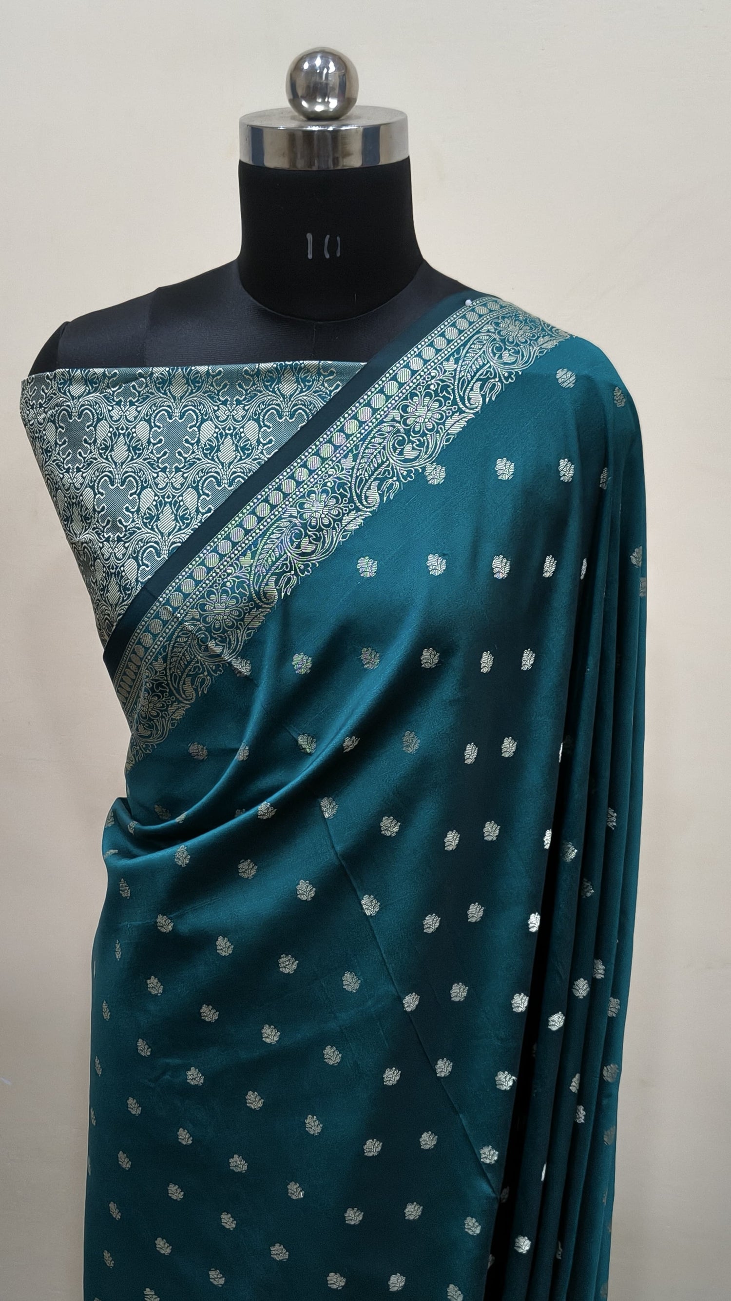 Teal Green Banarasi Saree Banarasi Resham Silk