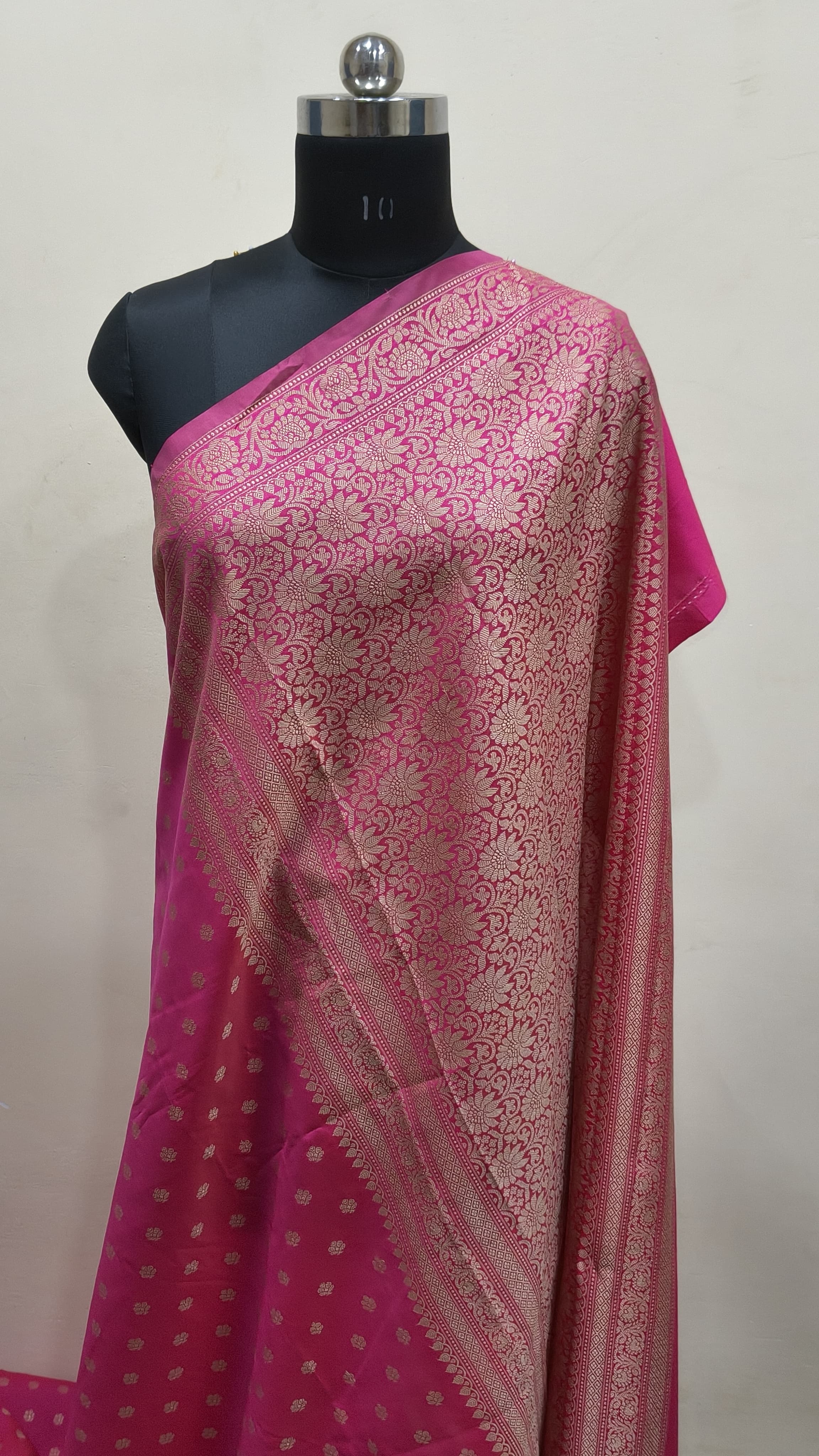 Floracent Pink Banarasi Saree Banarasi Resham Silk