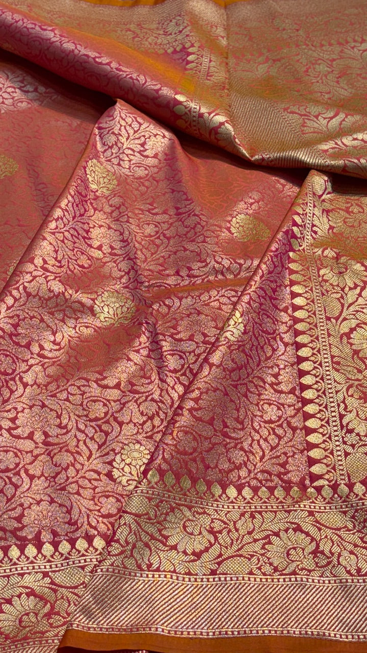 Red premium katan silk saree