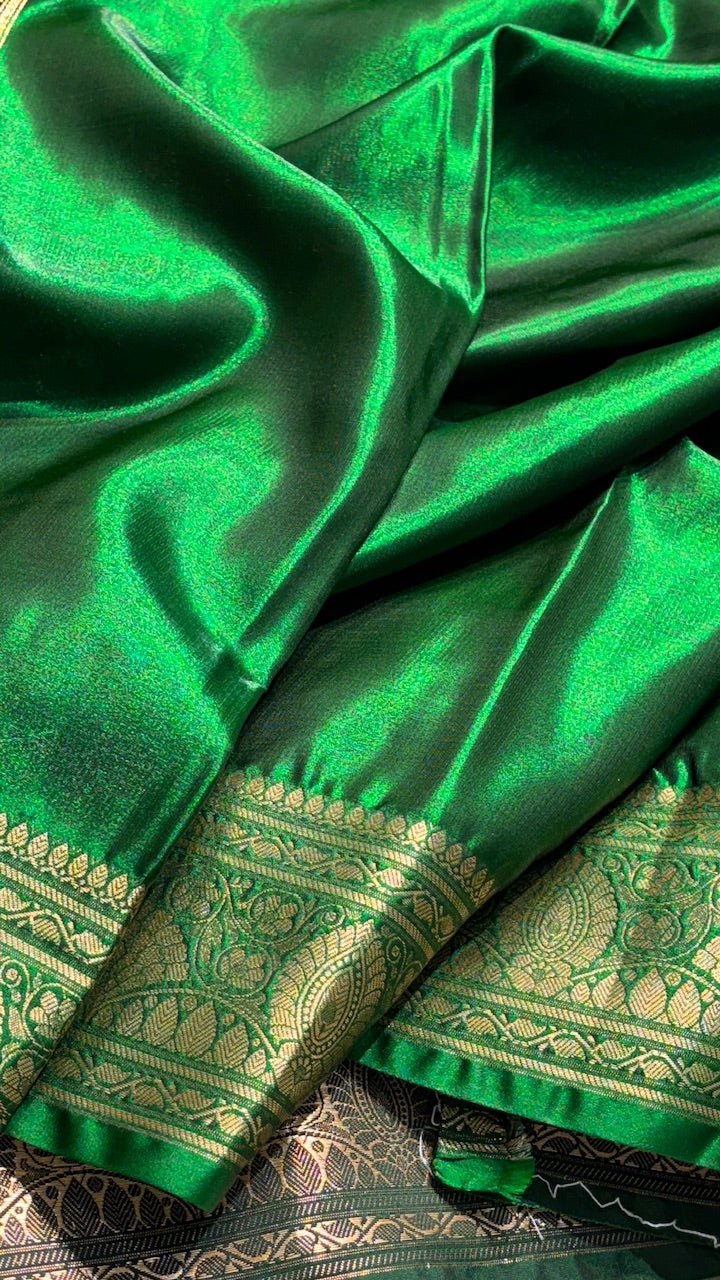 Magenta Banarasi Satin Silk