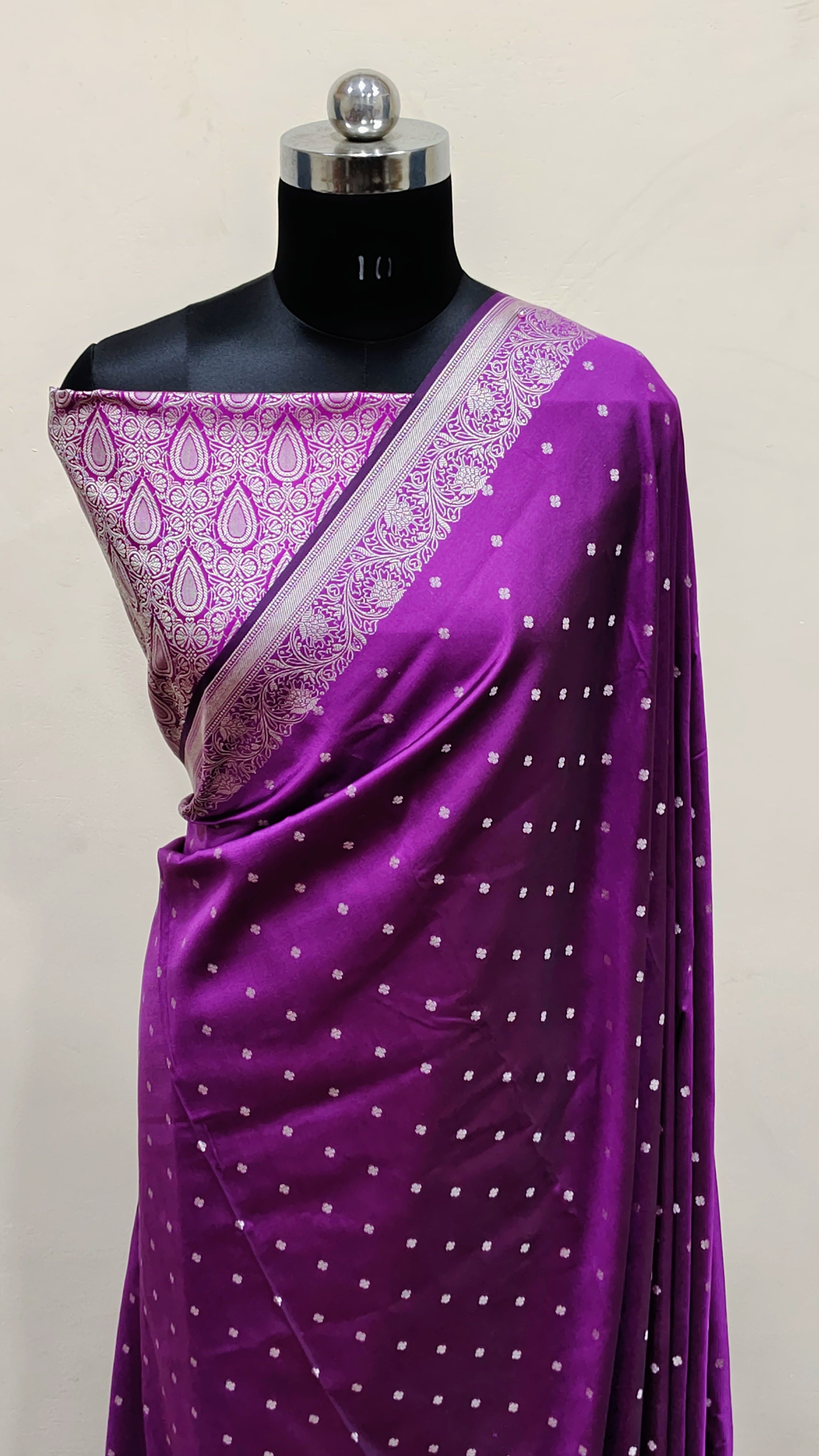 Royal Purple Banarasi Resham Silk